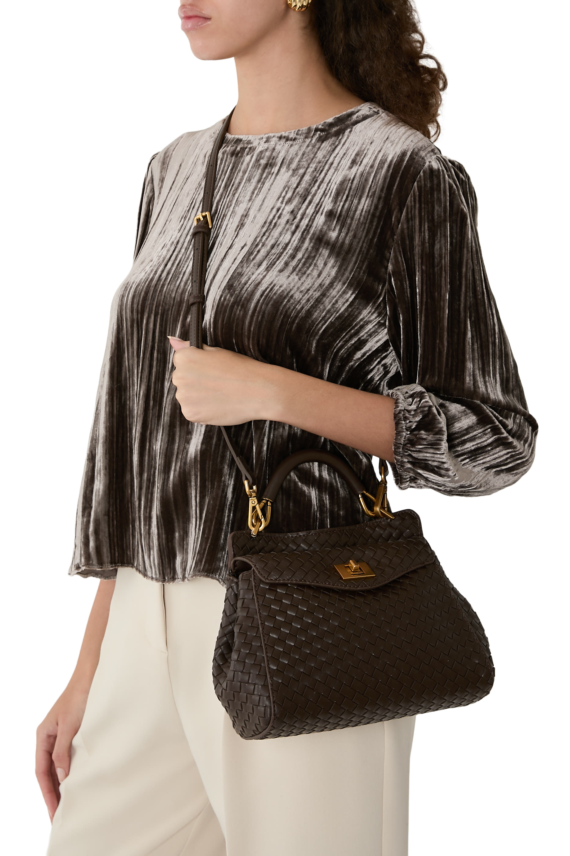 Lucia Classic Top Handle Woven Bag