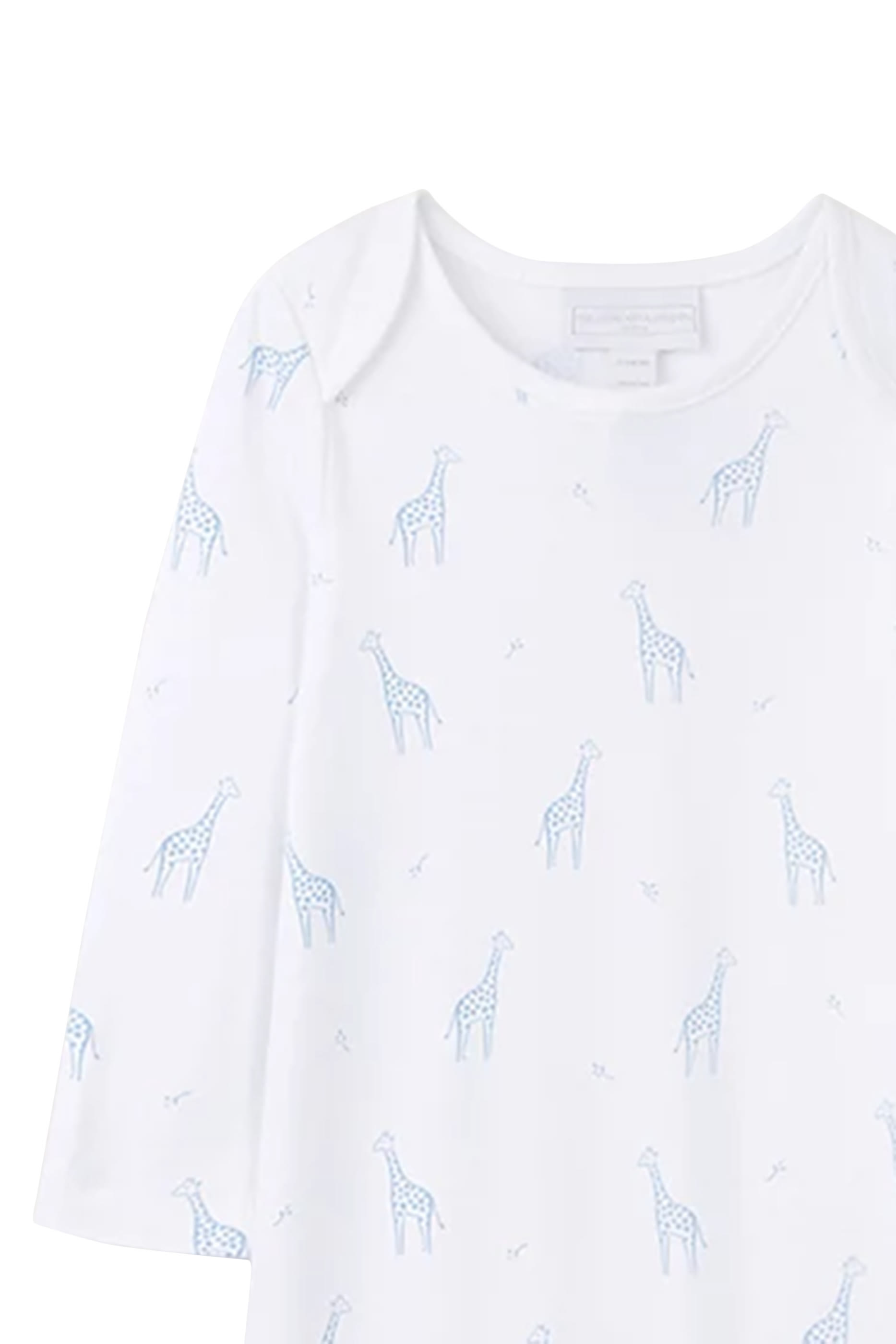 Kids Giraffe Print Organic Cotton Sleepsuit