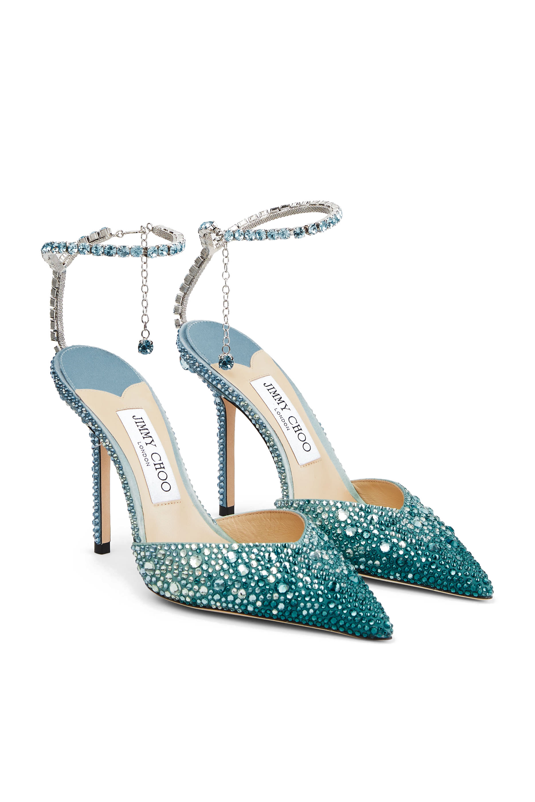 Saeda 100 Crystal-Embellished Pumps
