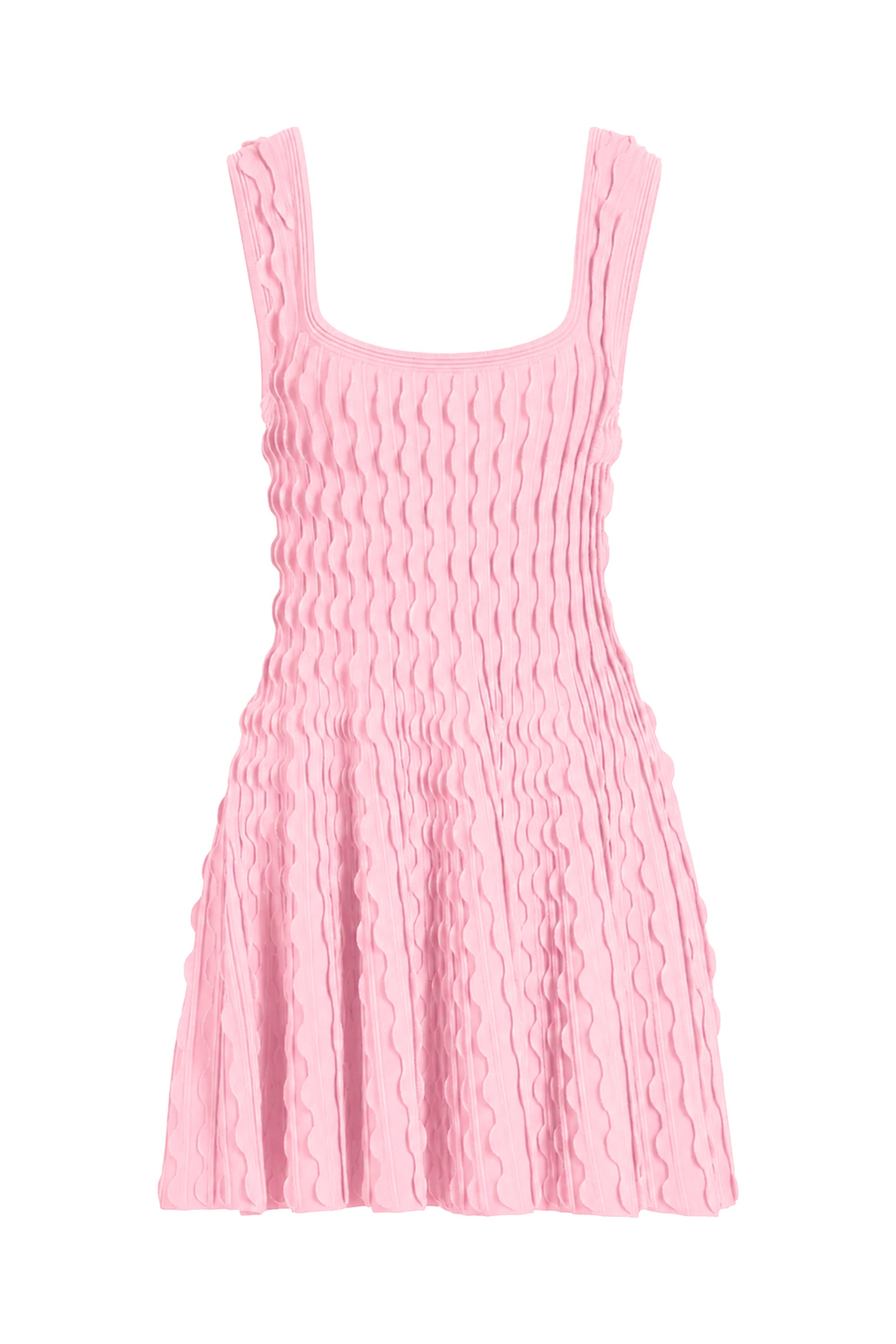Vanna Scalloped Knit Mini Dress