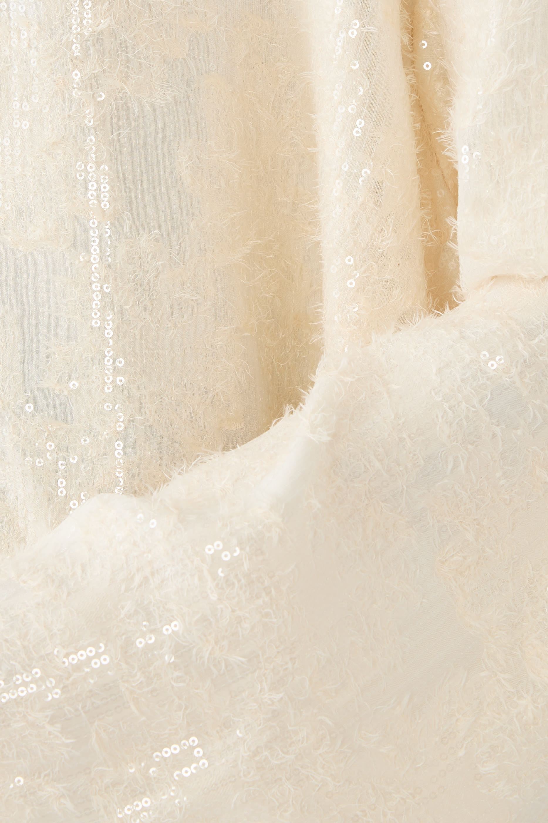 Sequin V-Neck Long Sleeve Top