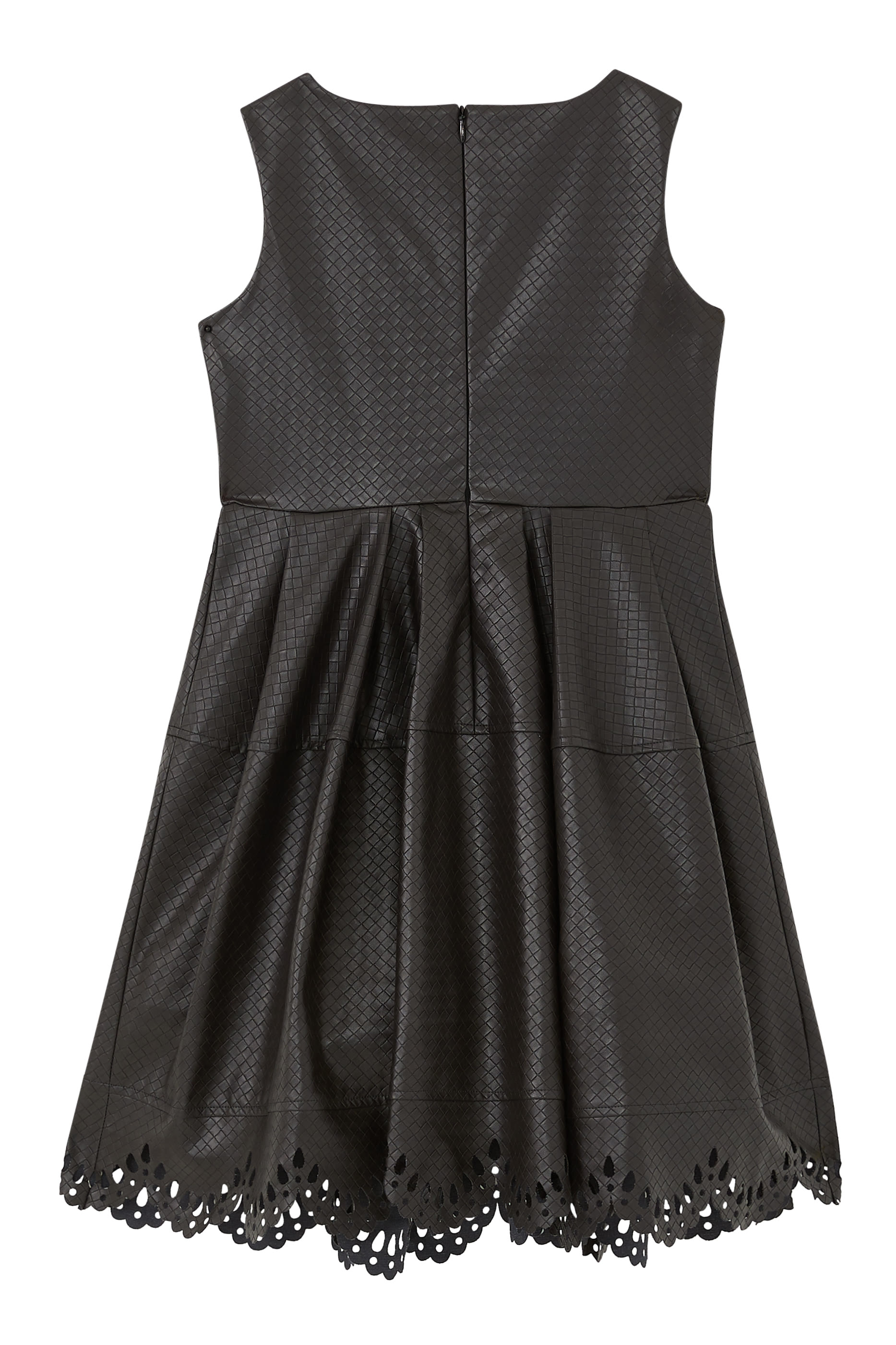 Kids Trimmed Ecoleather Dress