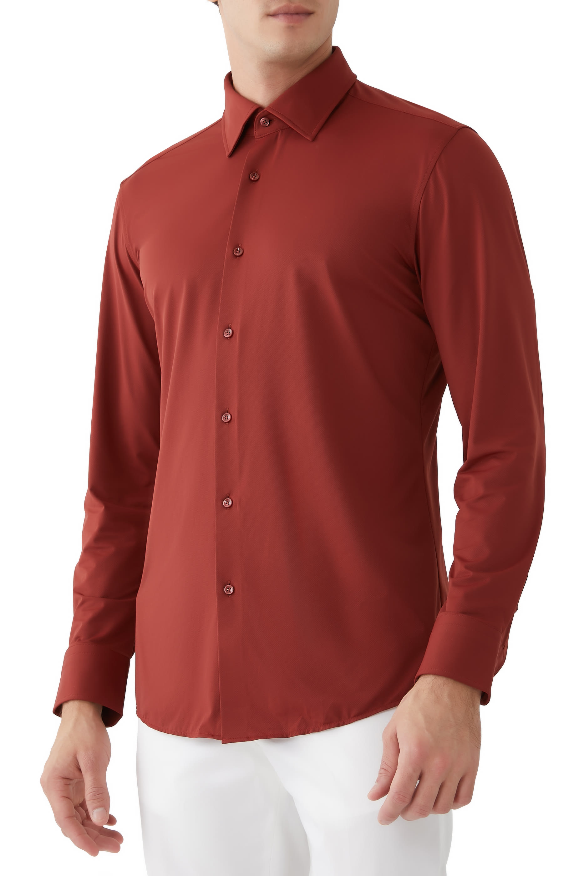 Hank Kent Slim-Fit Long Sleeves Shirt