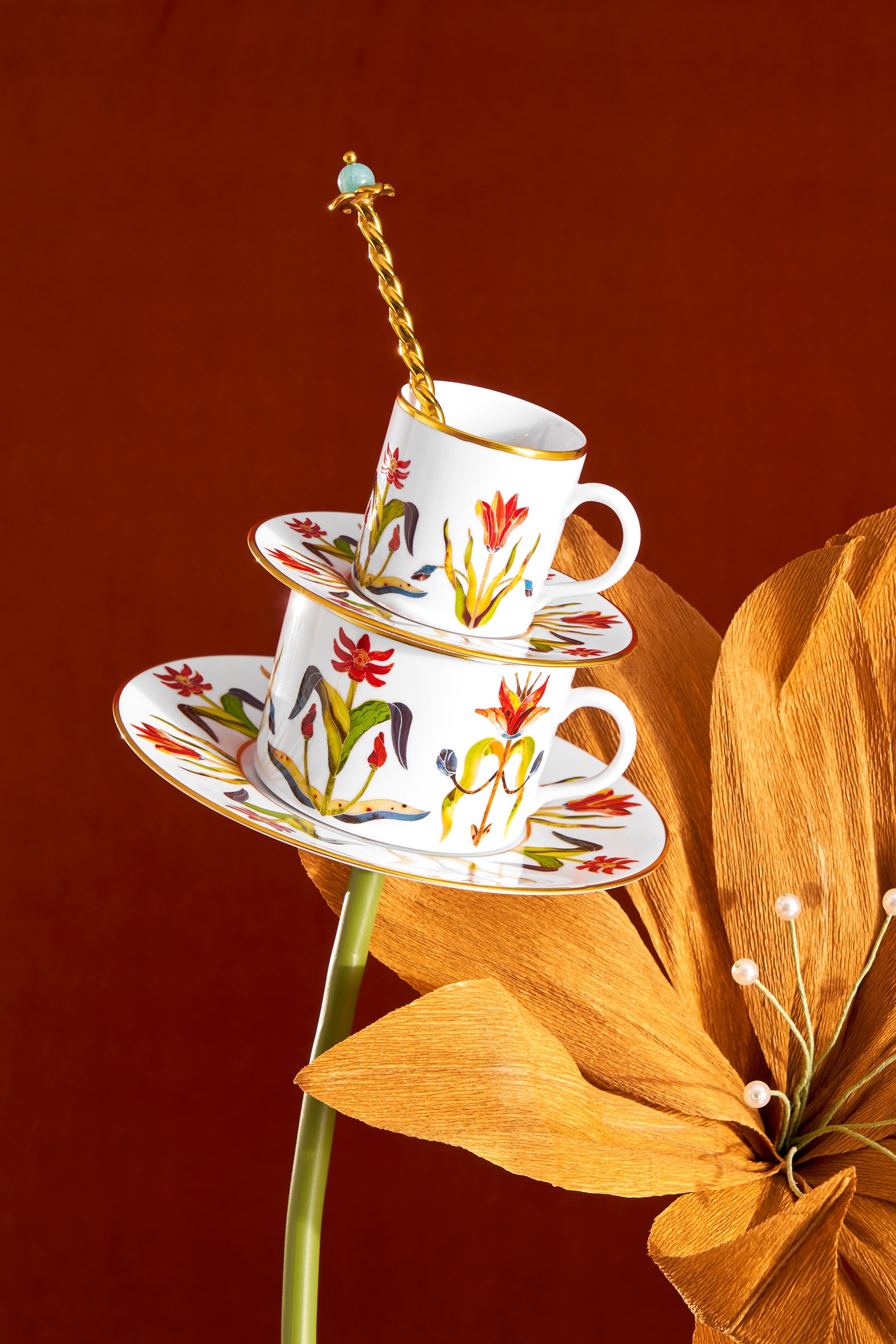 Grand Tour Espresso Cup & Saucer, Set of 6