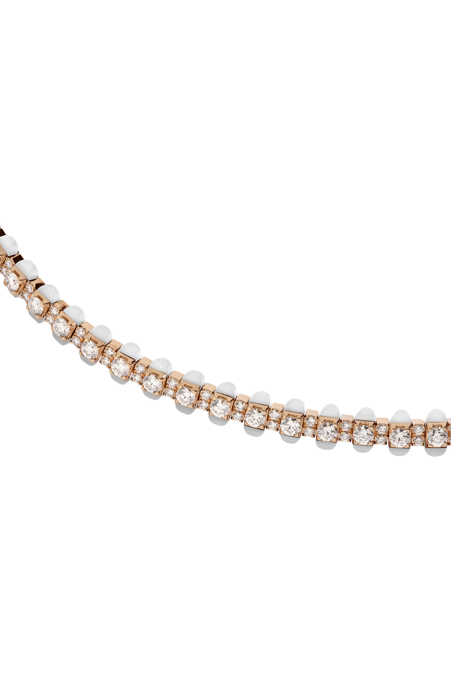 Tip-Top White Agate Diamond Tennis Bracelet