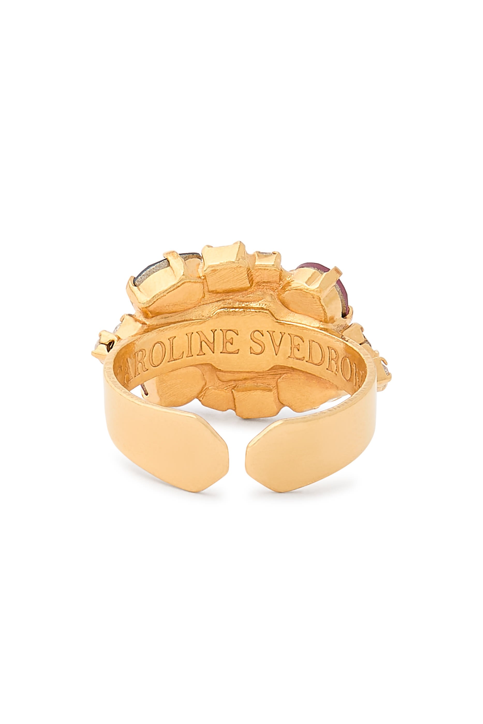 Molly Ring, 18k Gold Plated Brass & Crystals