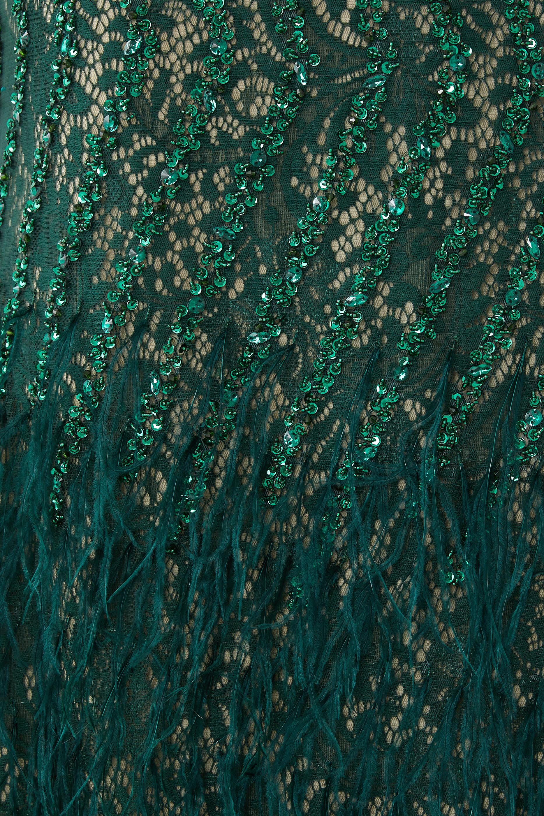 Feather Sleeveless Gown