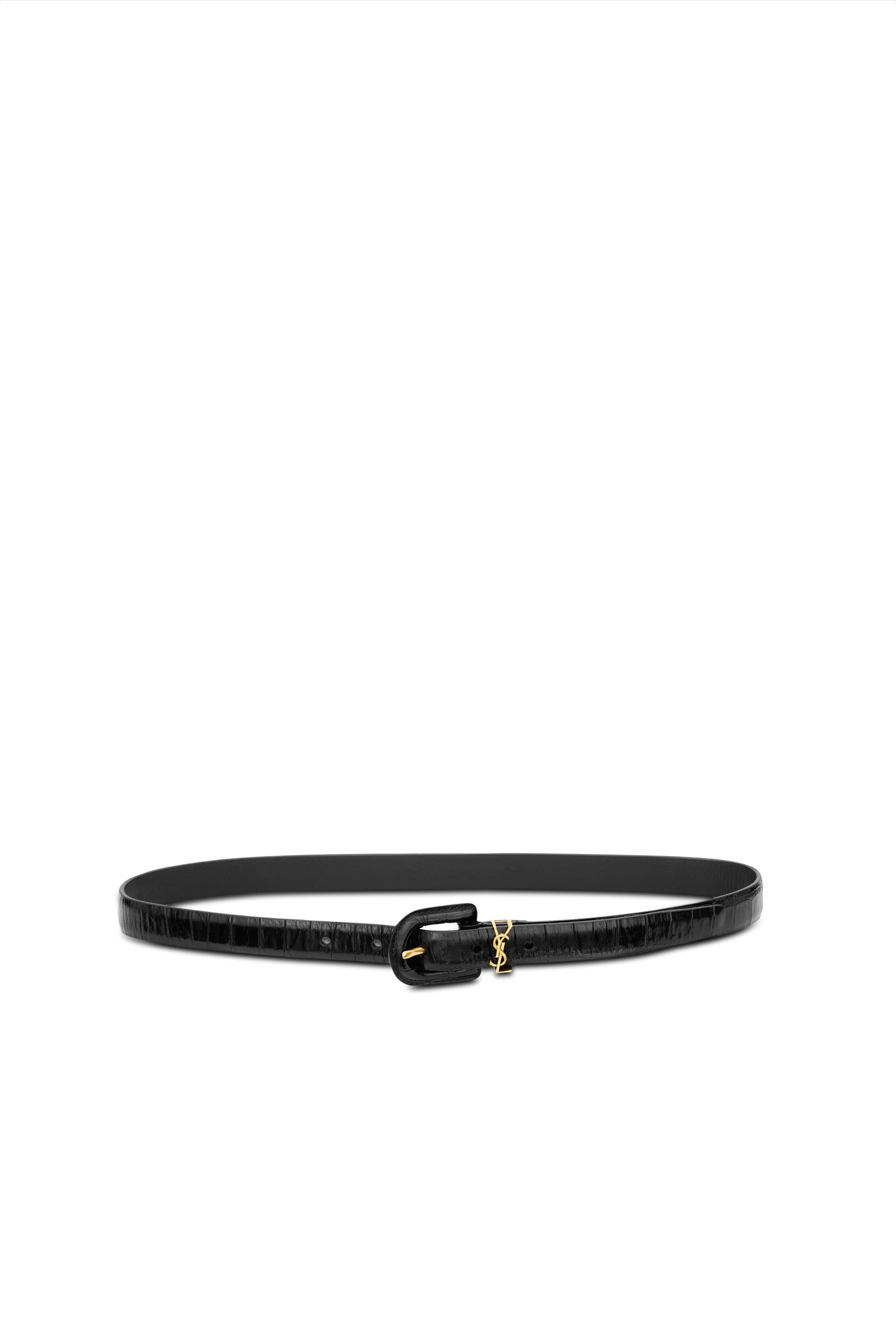 Cassandre Covered U-Buckle Thin Belt