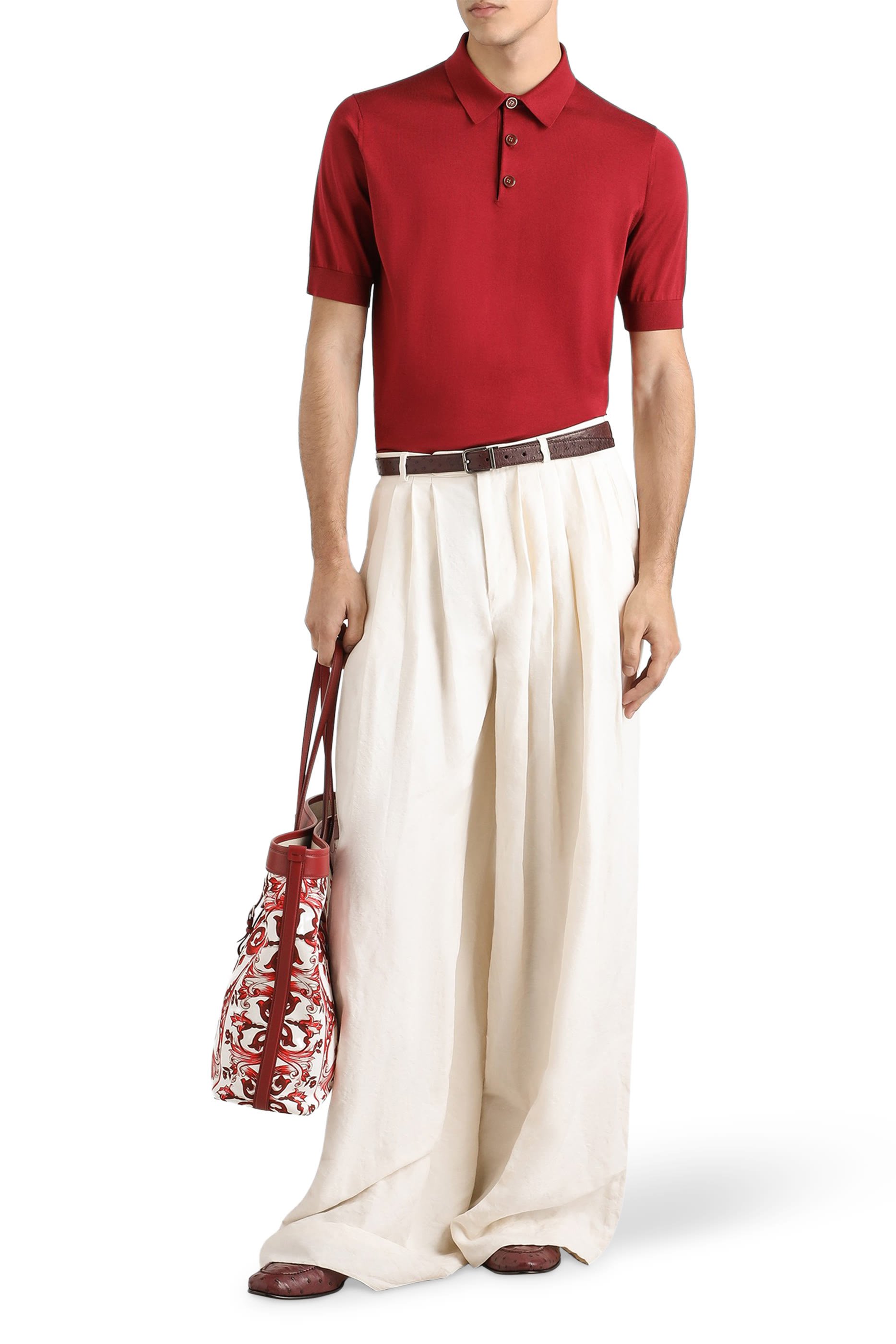 Smooth Silk Polo Shirt 