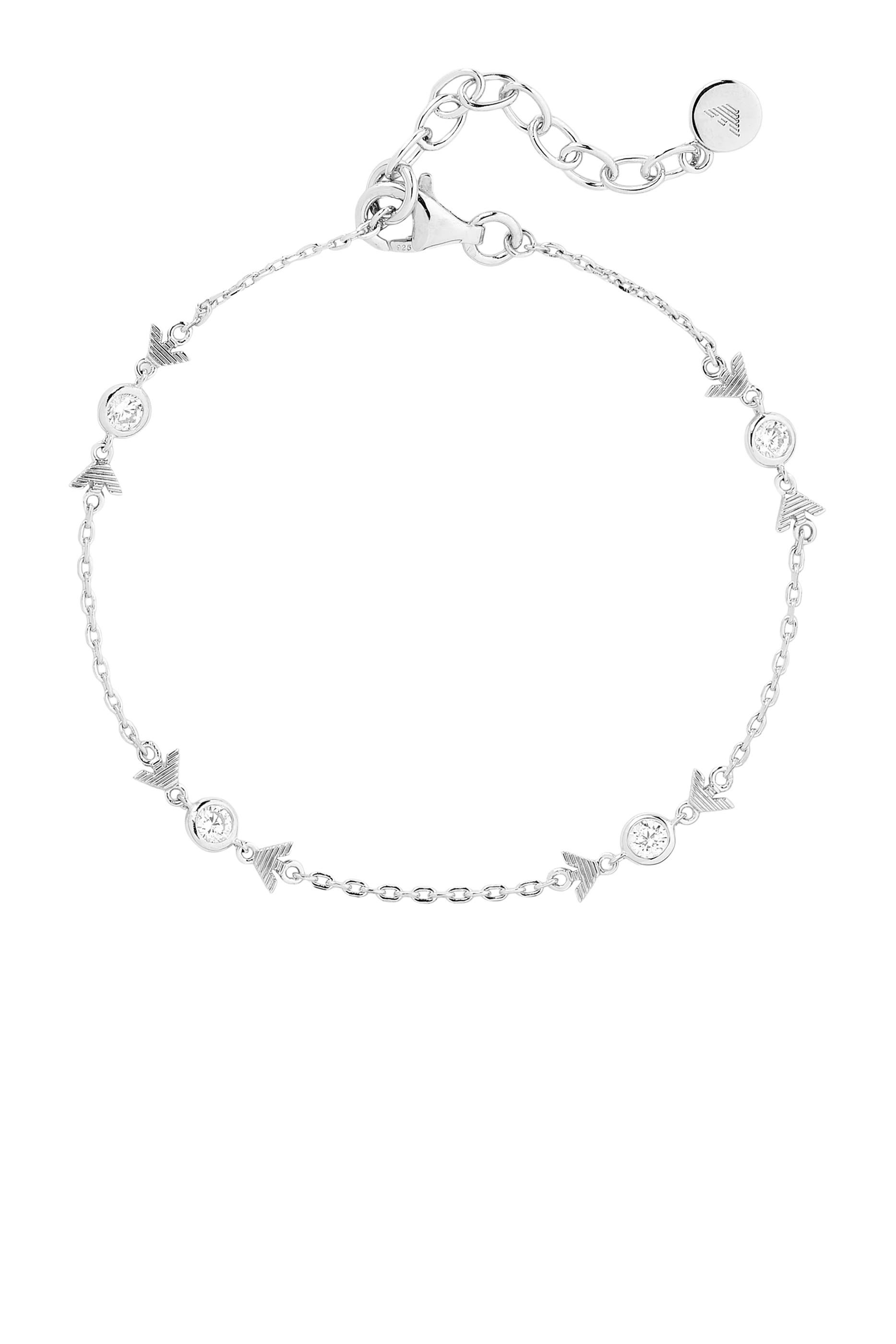 Station Bracelet, Sterling Silver