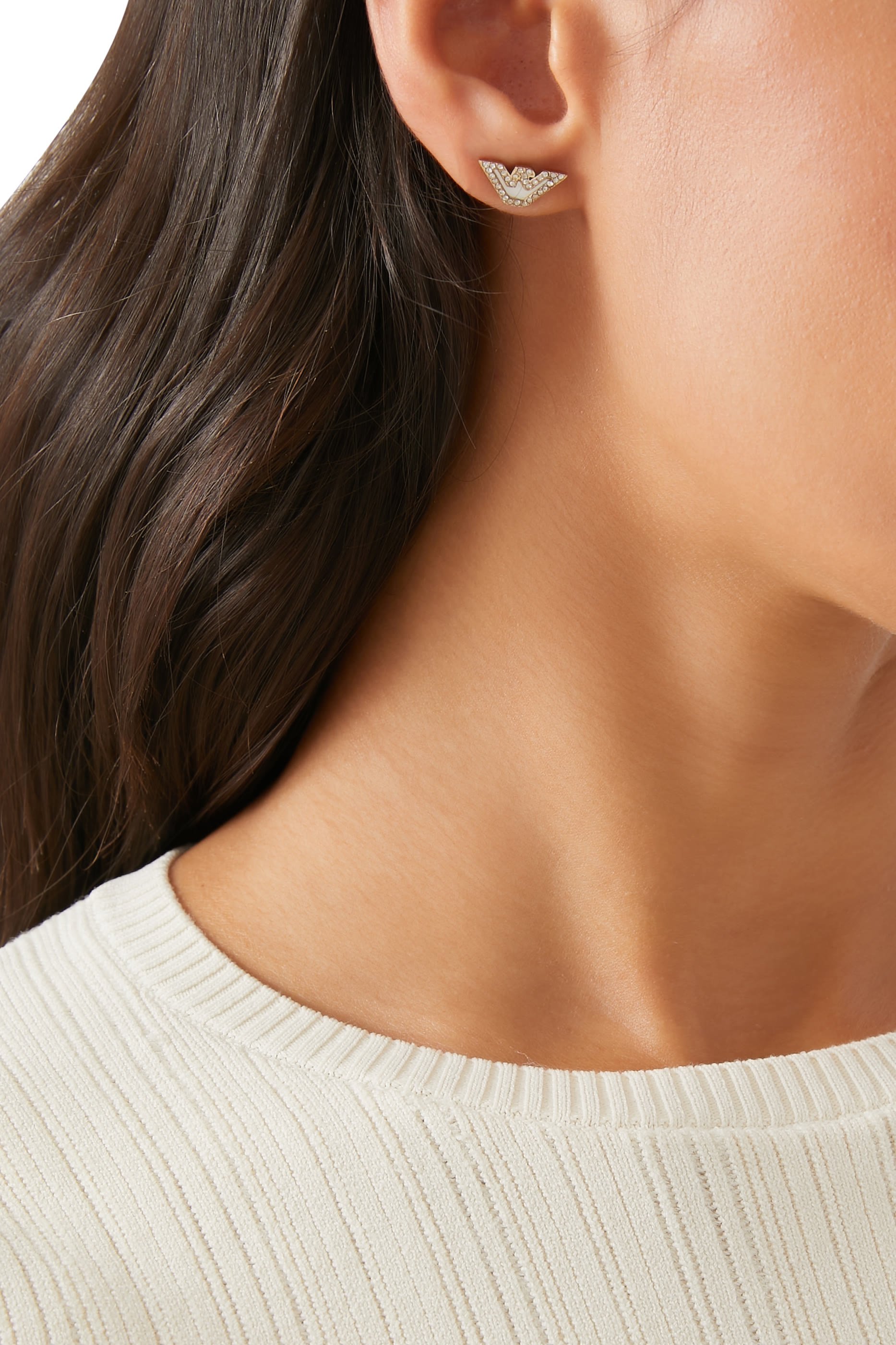 Sentimental Logo Stud Earrings