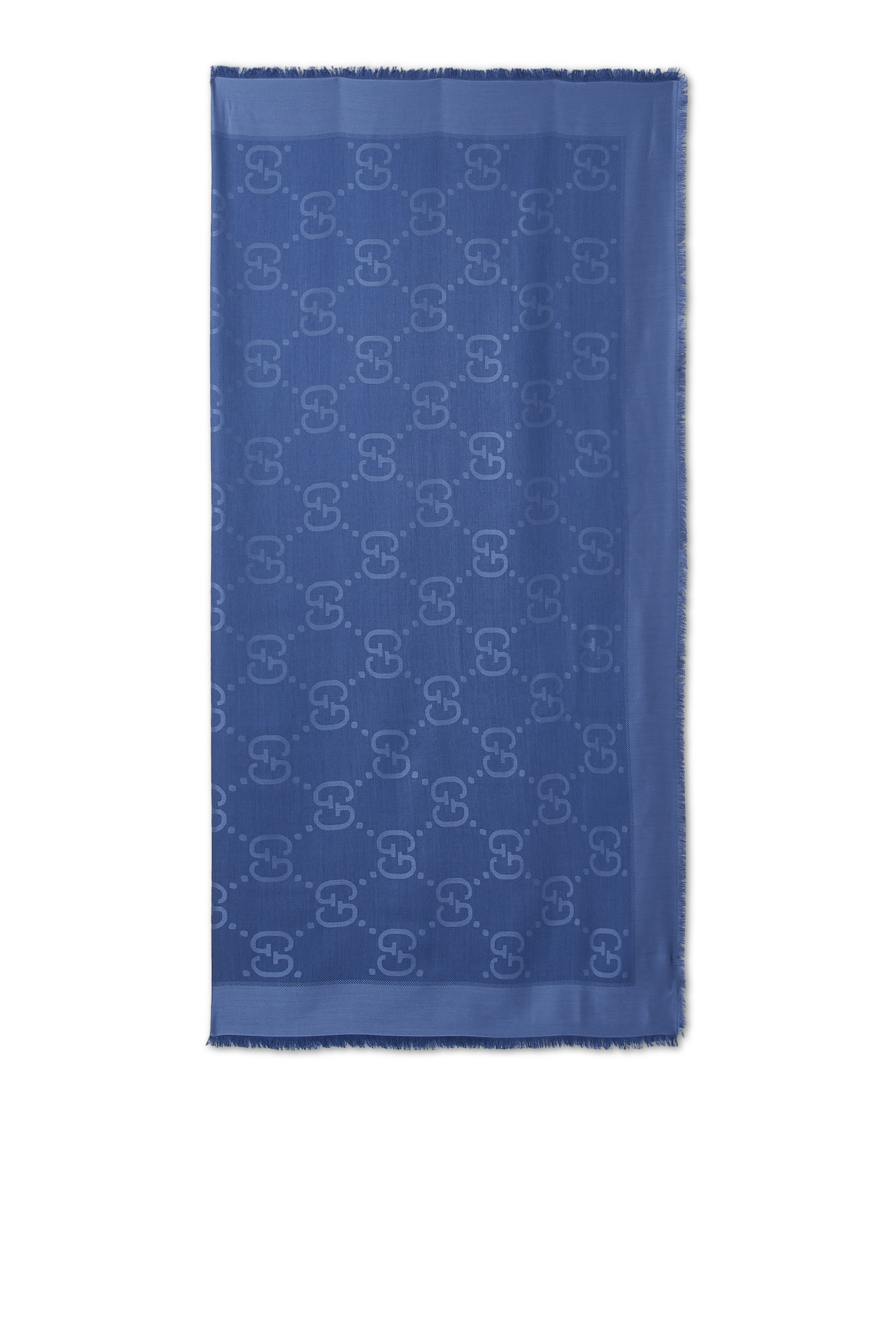 GG Monogram Silk Wool Shawl