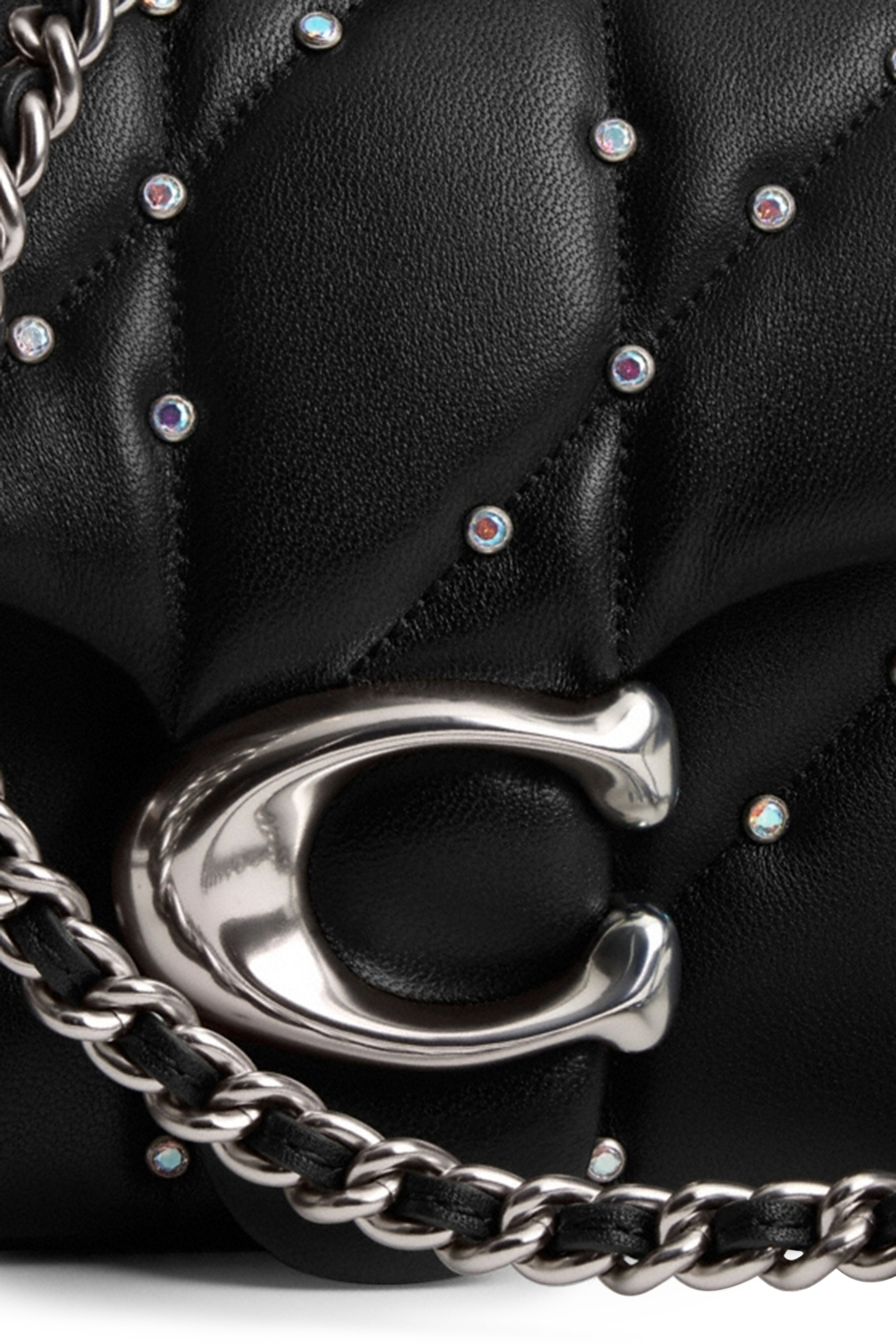 Tabby Shoulder Bag 20 With Pillow Quilting And Crystal Rivets