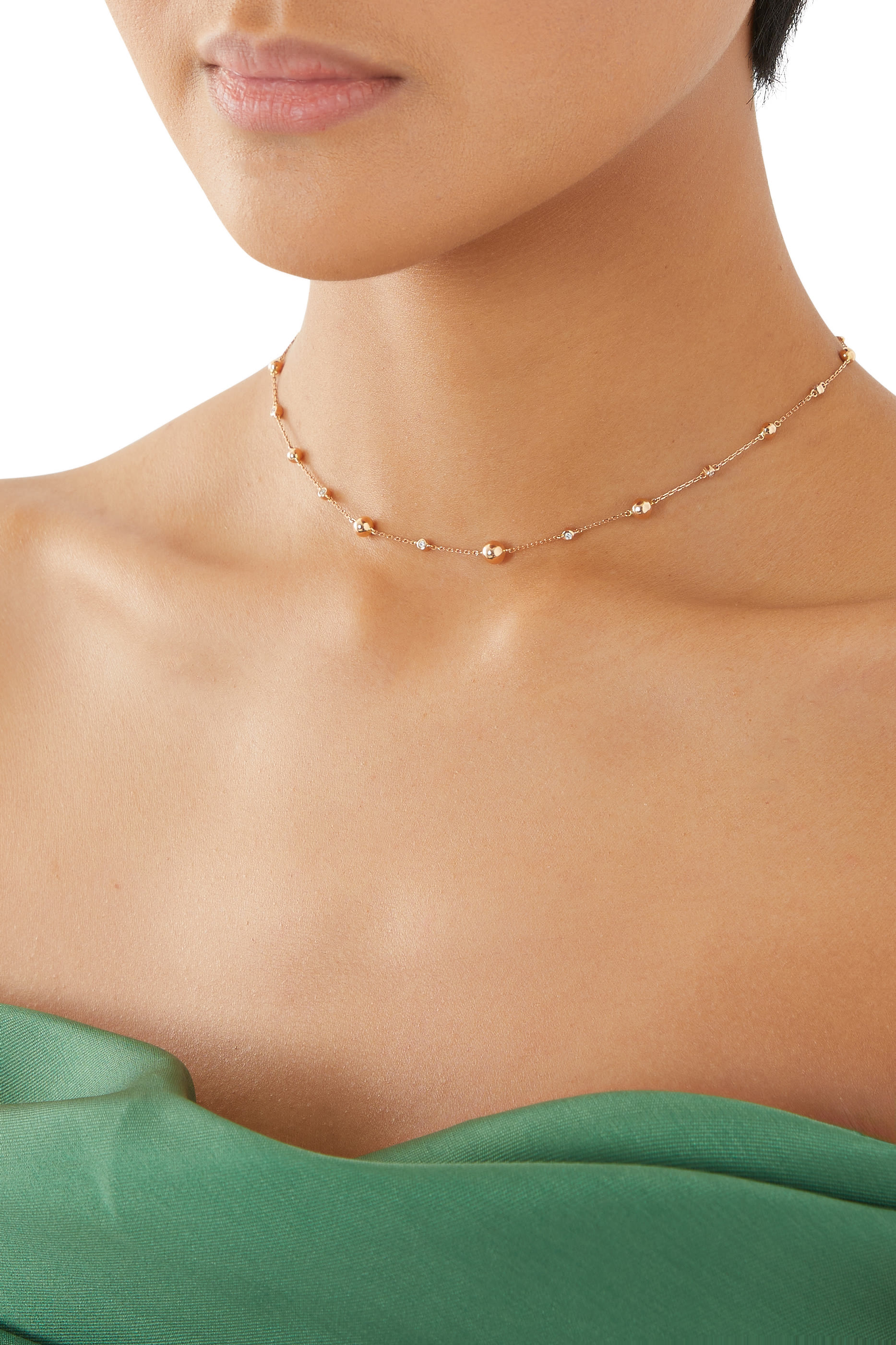 Enishi Choker, 18k Pink Gold & Diamonds