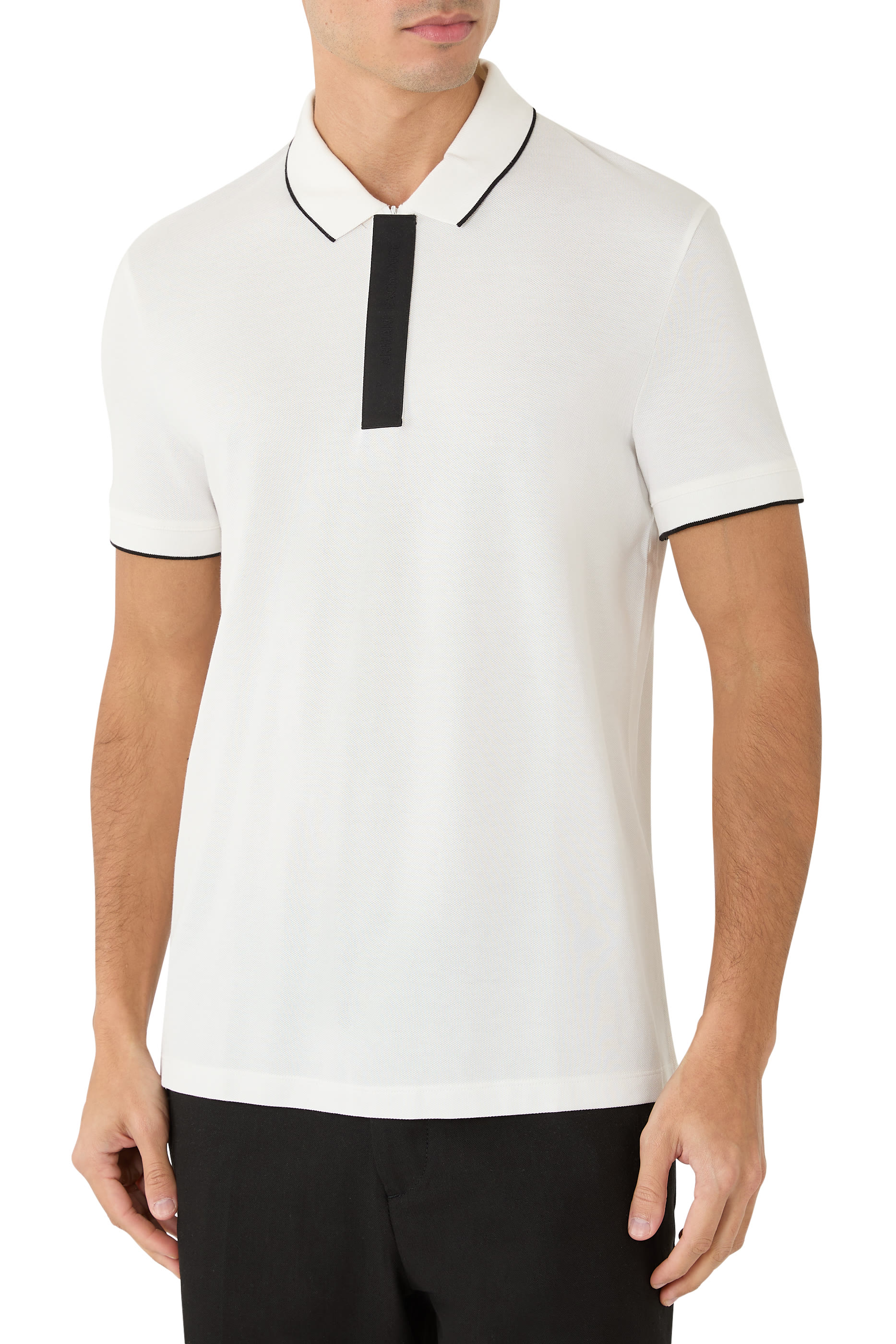 Slim Fit Polo with Button Insert