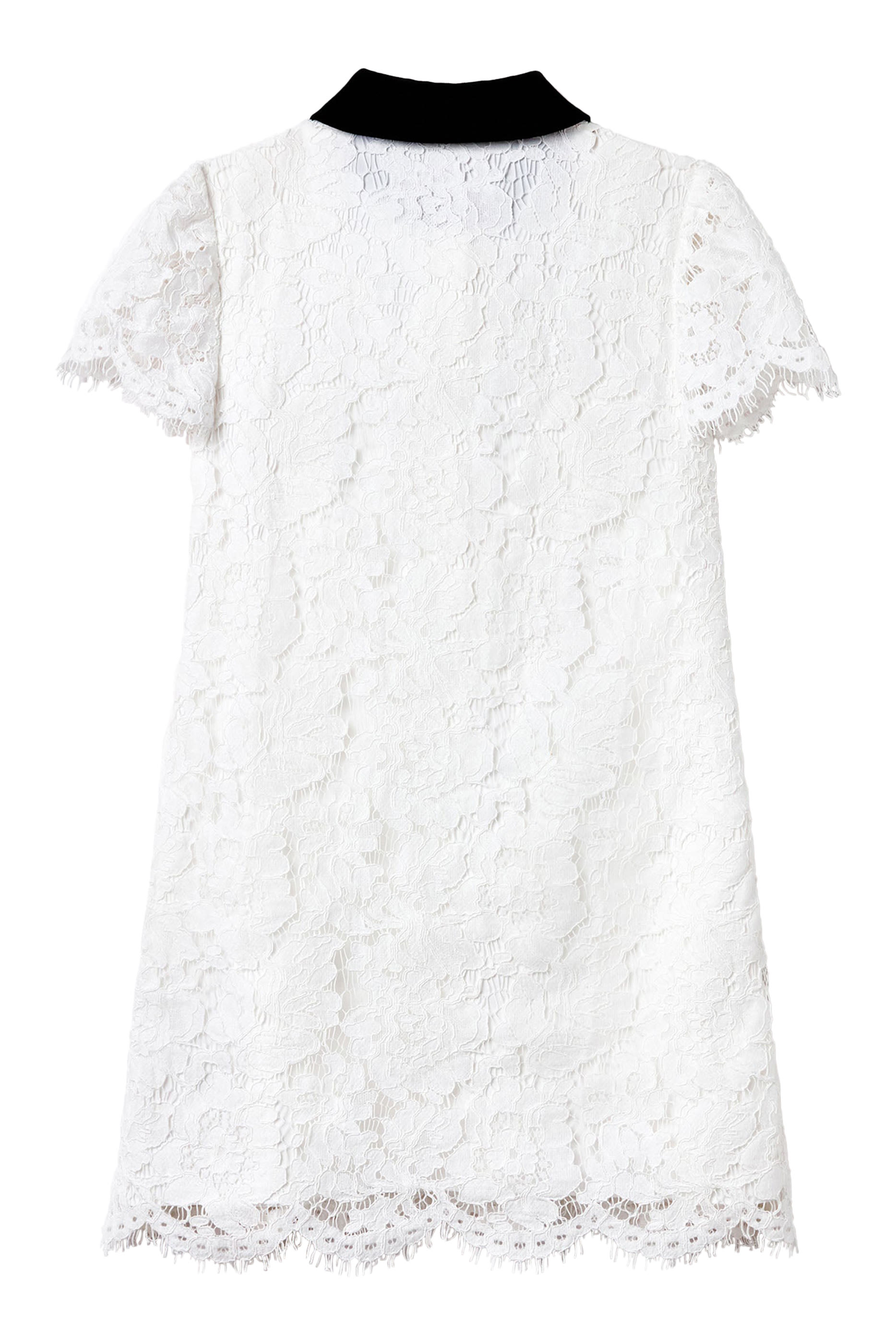 Kids Lace Contrast Collar Dress