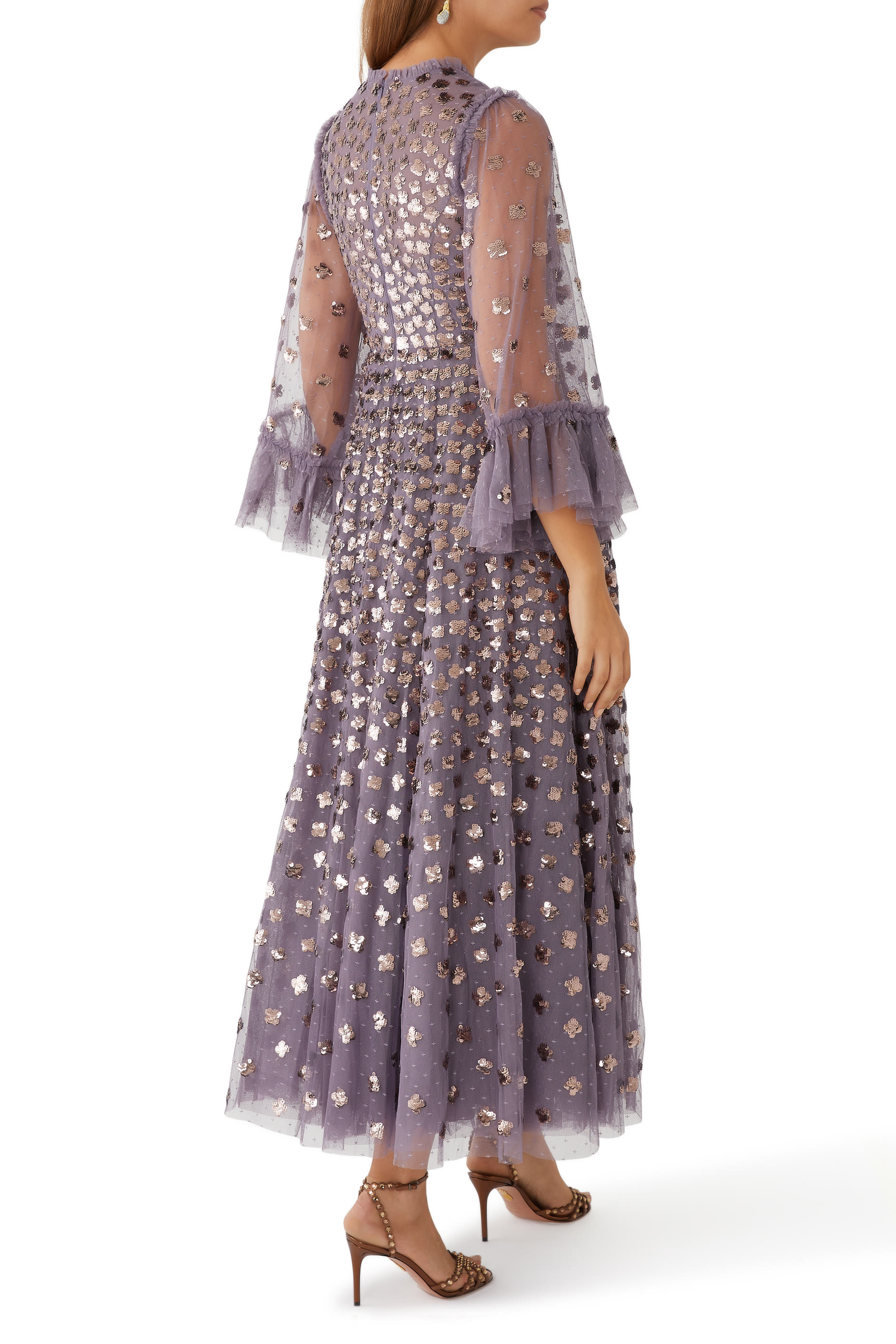 Glisten Long Sleeve Ankle Gown