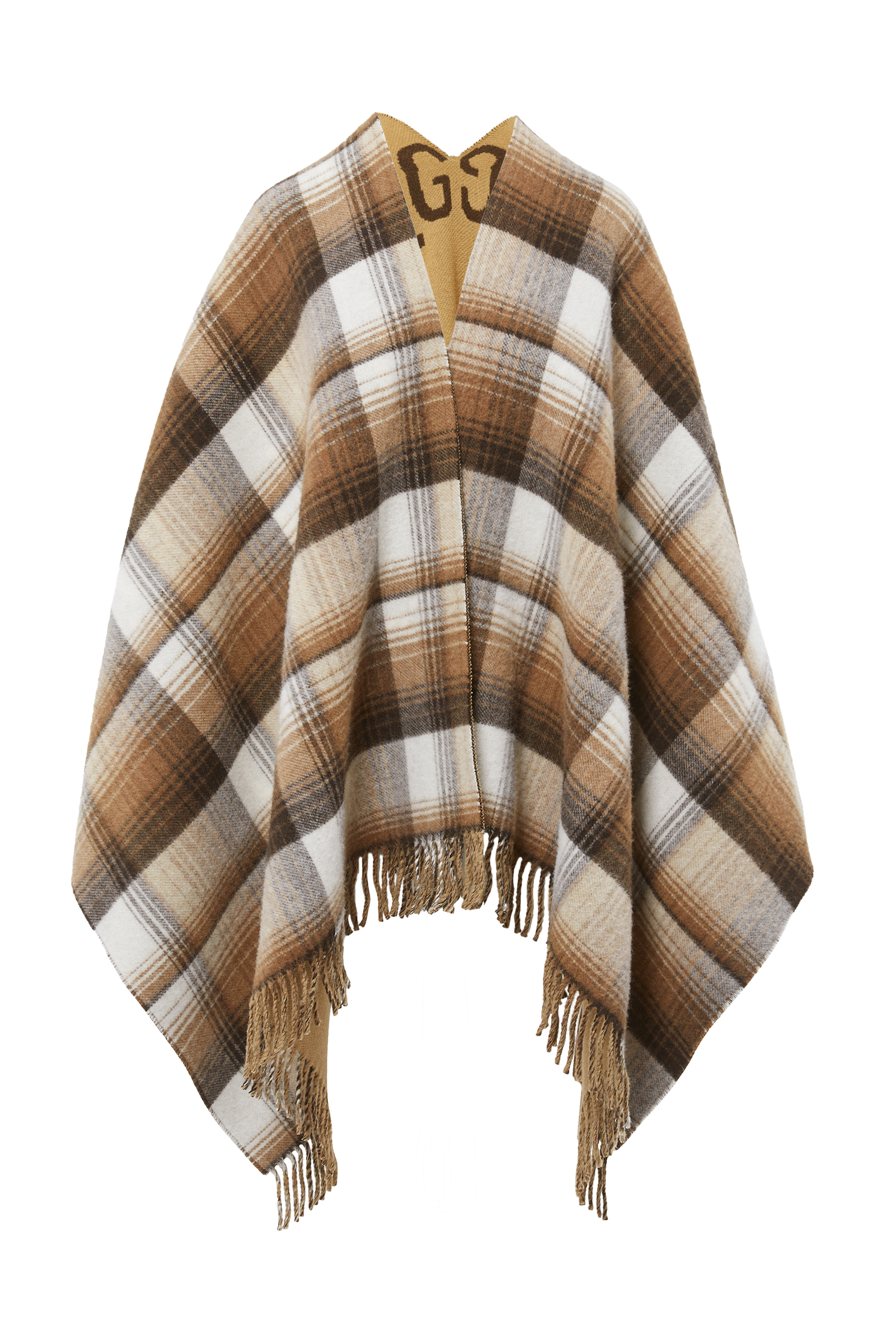 GG Wool Reversible Poncho