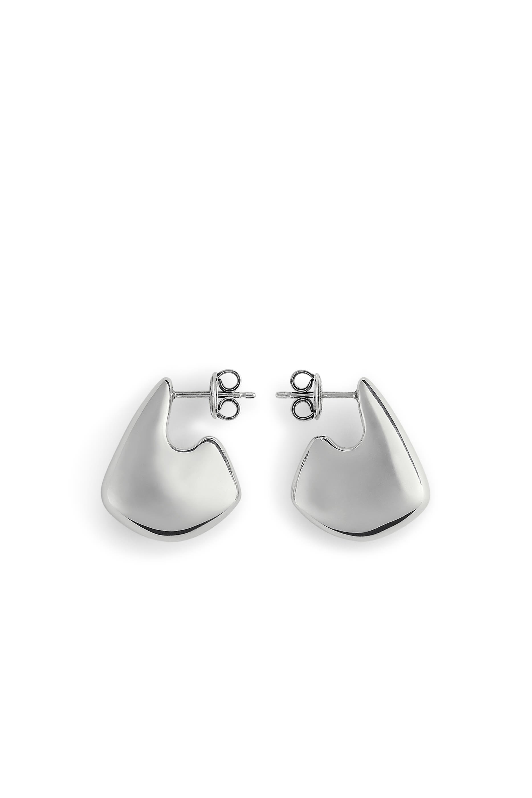  Mini Fin Earrings, Sterling Silver