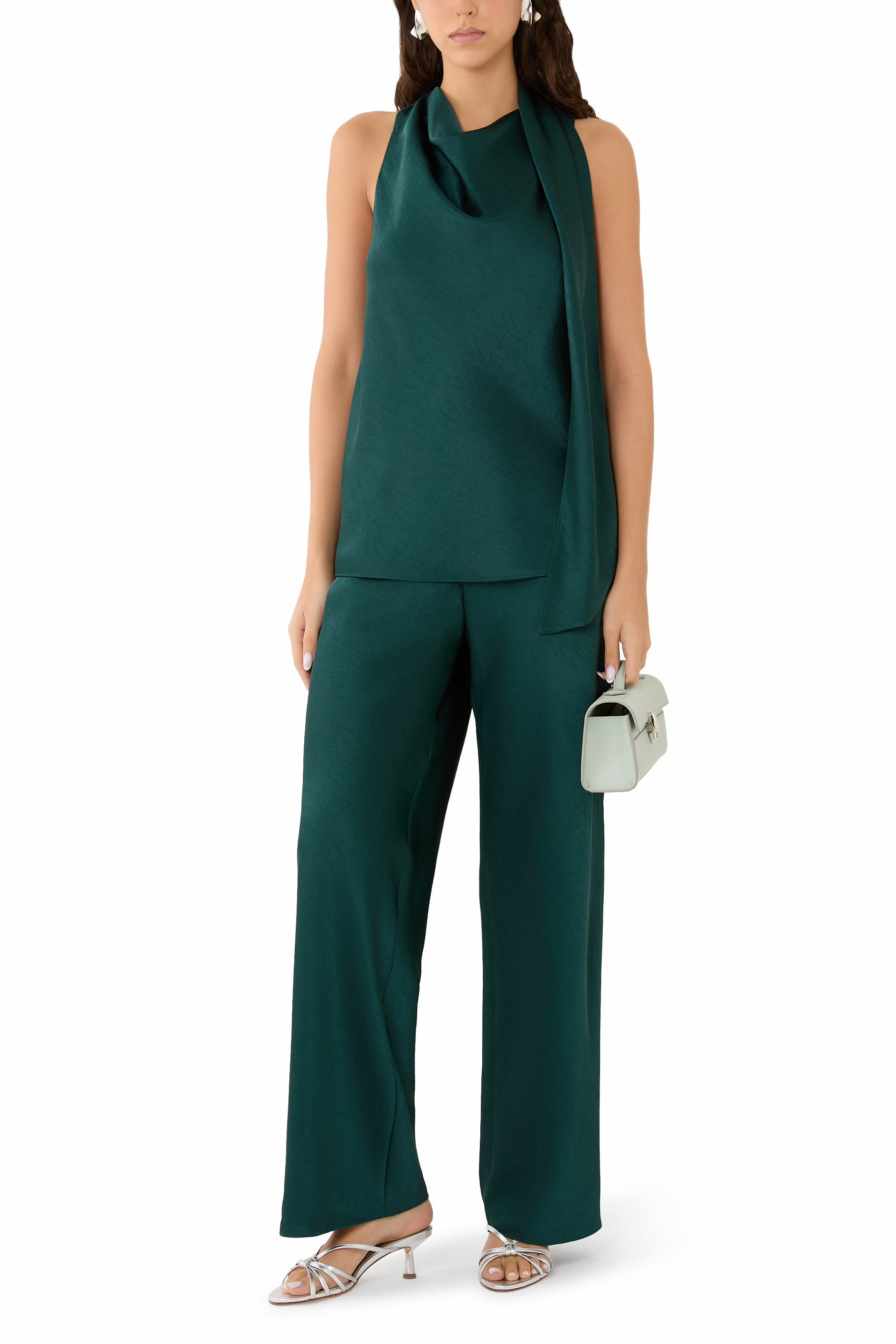 Fluid Satin Bias Pants