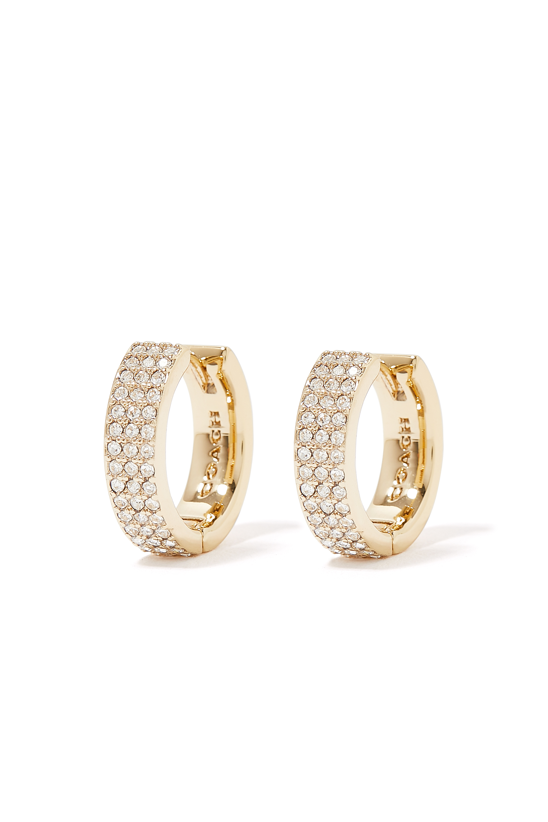 Pav&eacute; Huggie Earrings