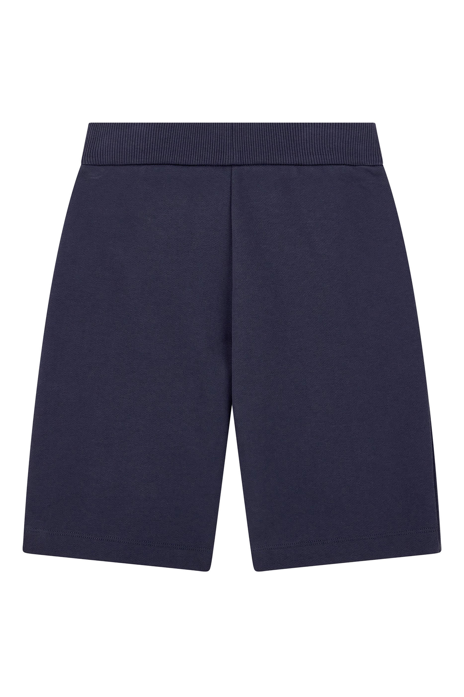 Kids Fleece Cotton Shorts with Ribbed Drawstring Waistband