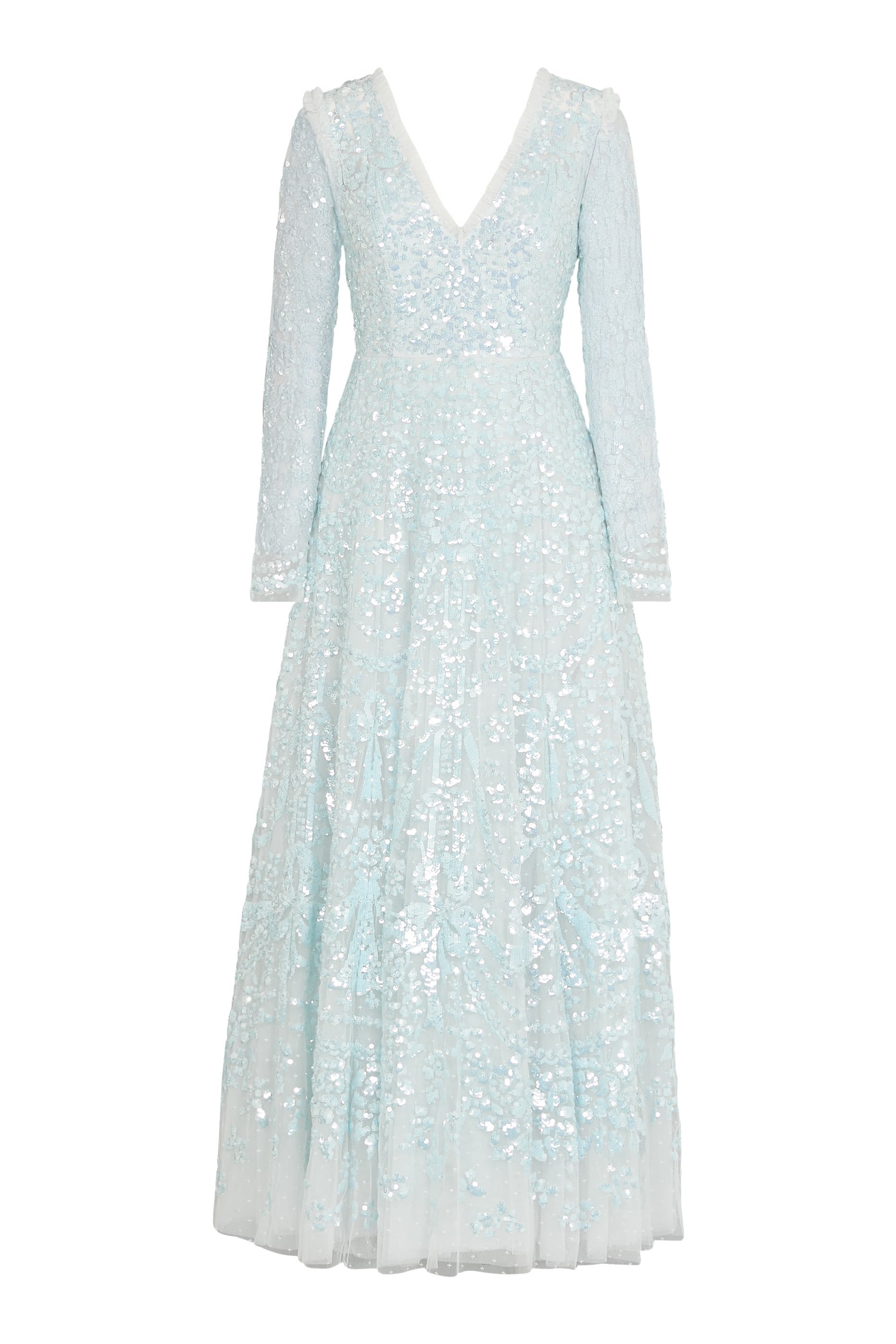 Chandelier Cape Ankle Gown