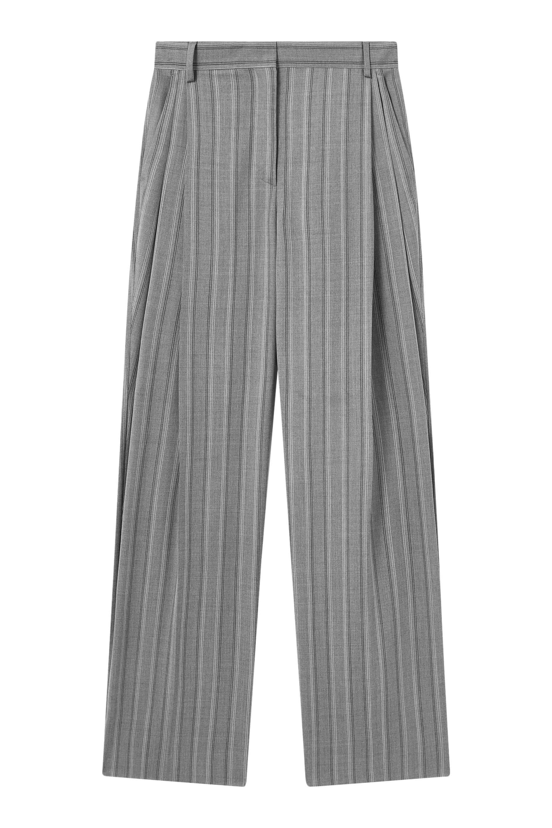 Striped Lightweight Straight Trousers