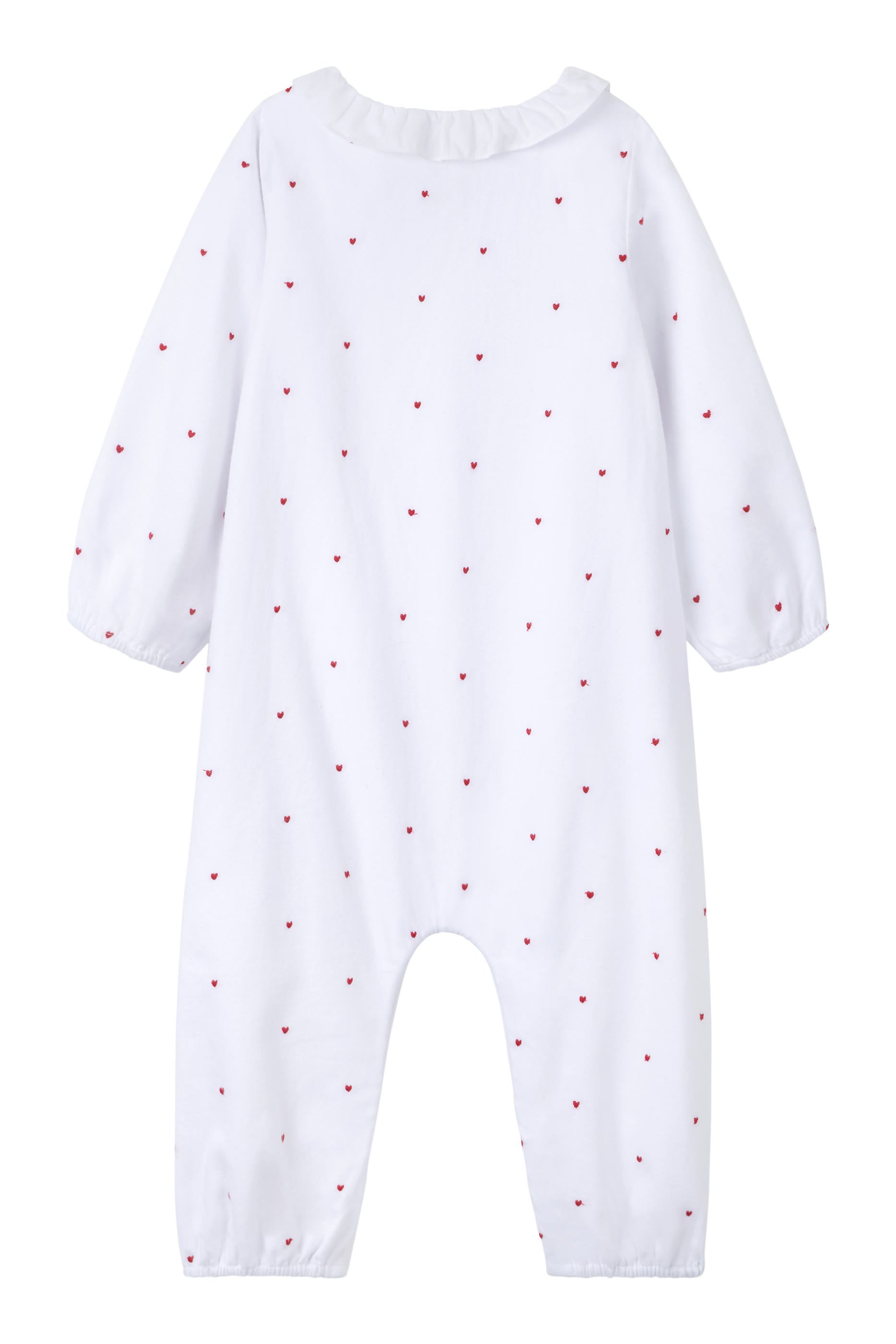 Kids Heart Embroidered Organic Cotton Romper