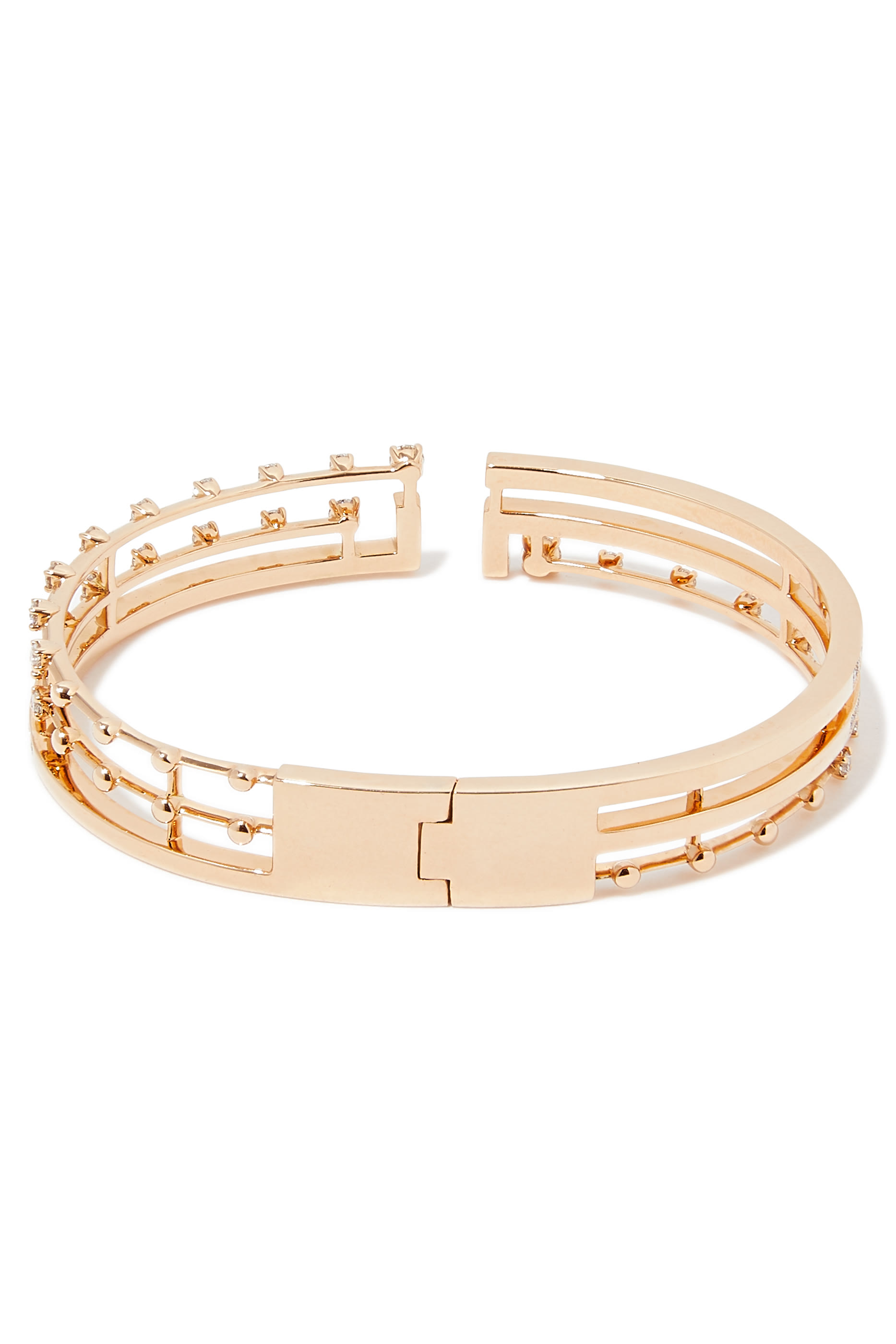 Avenues Bangle, 18k Rose Gold with Diamonds