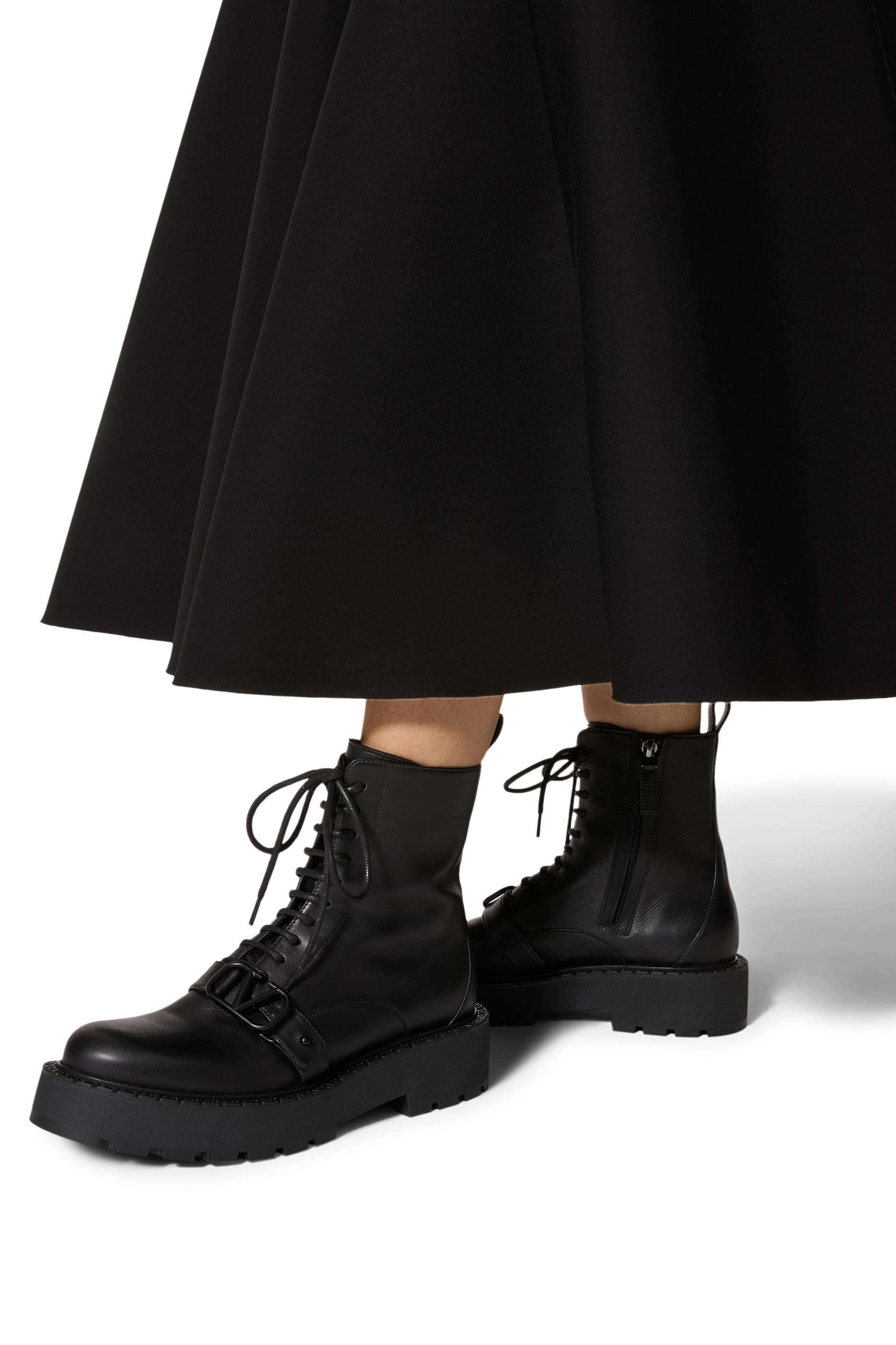 Vlogo Signature Calfskin 45 Combat Boots