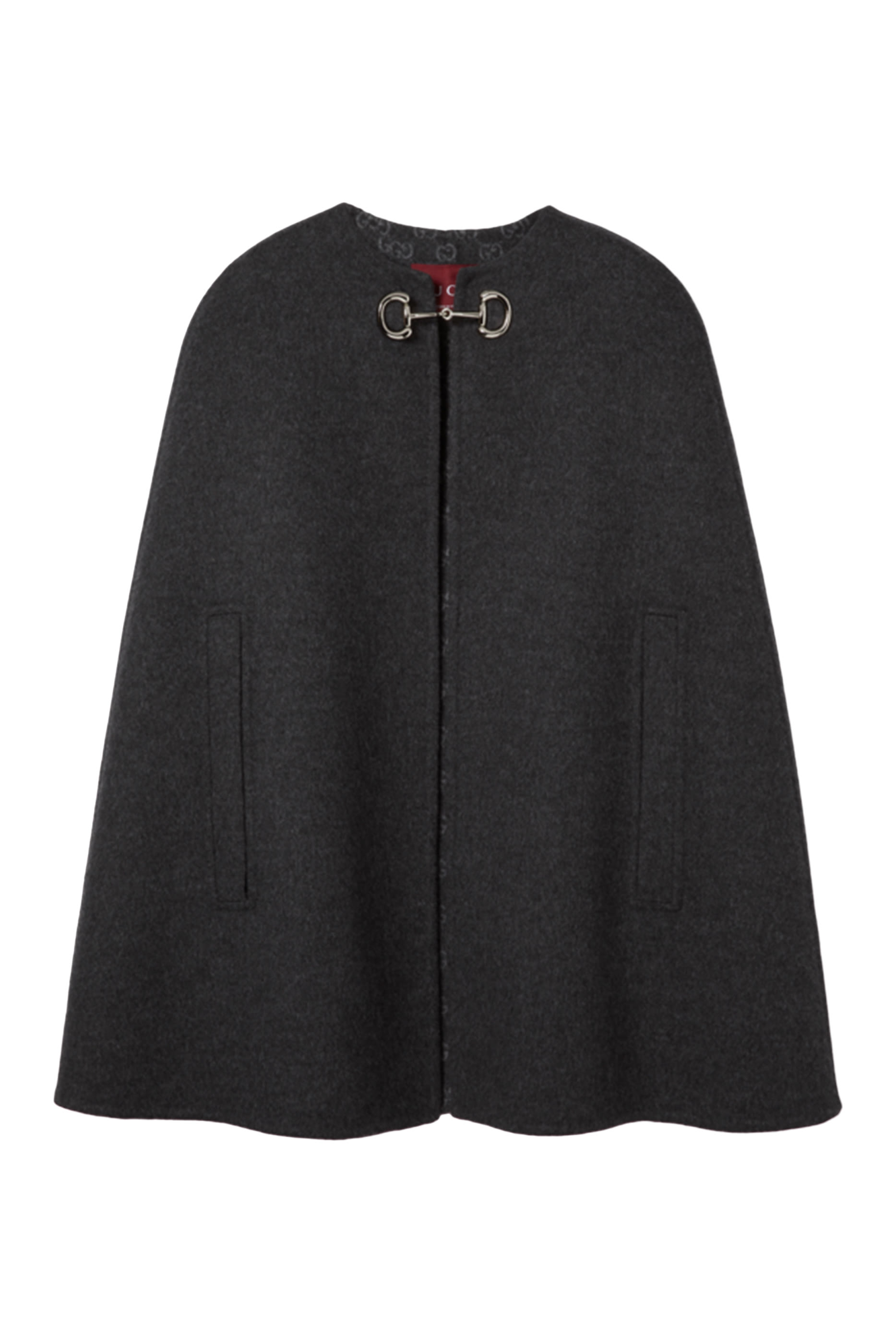 Silk Wool Cape with Horsebit 