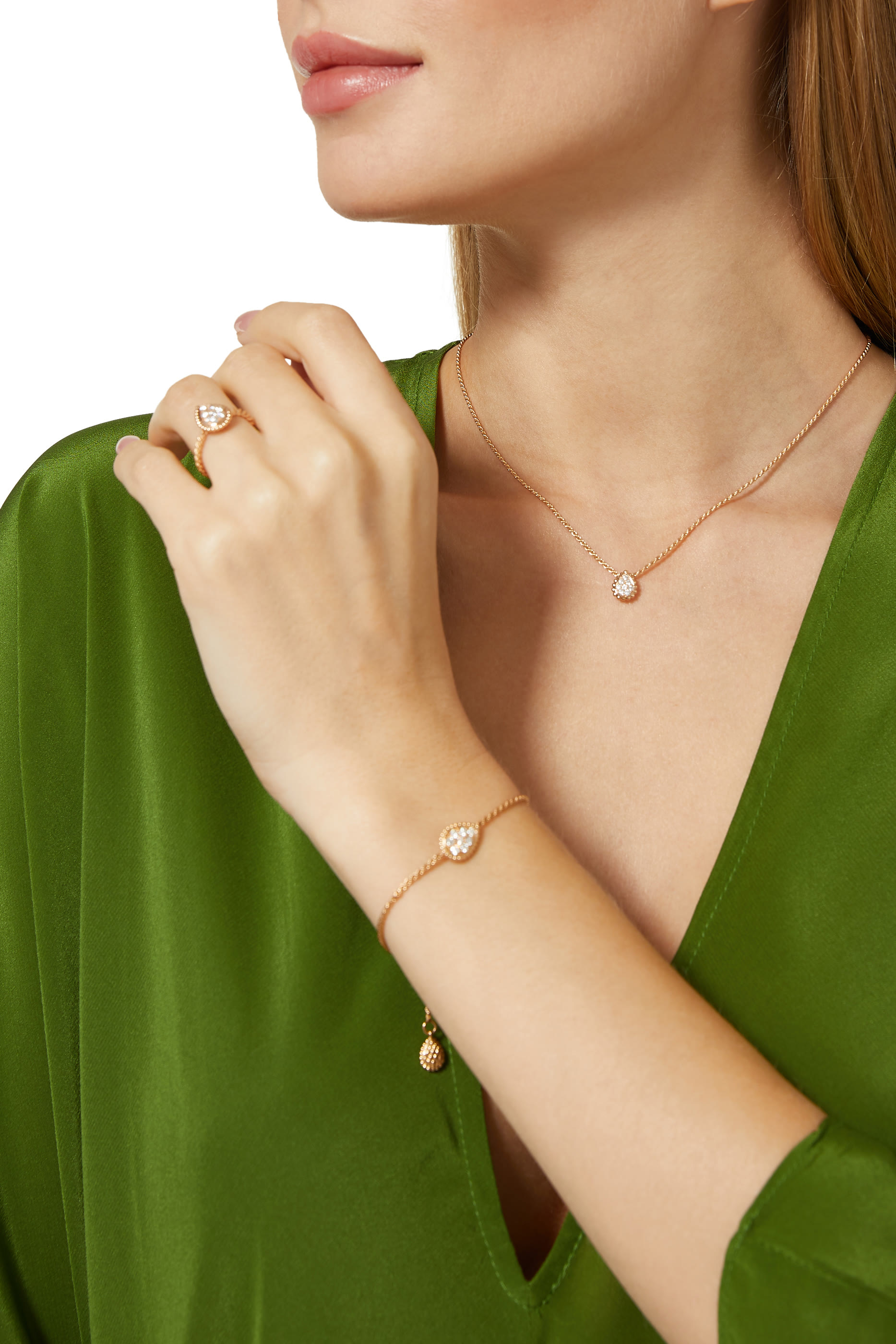 Serpent Bohème XS Motif Pendant,  18k Pink Gold & Diamonds