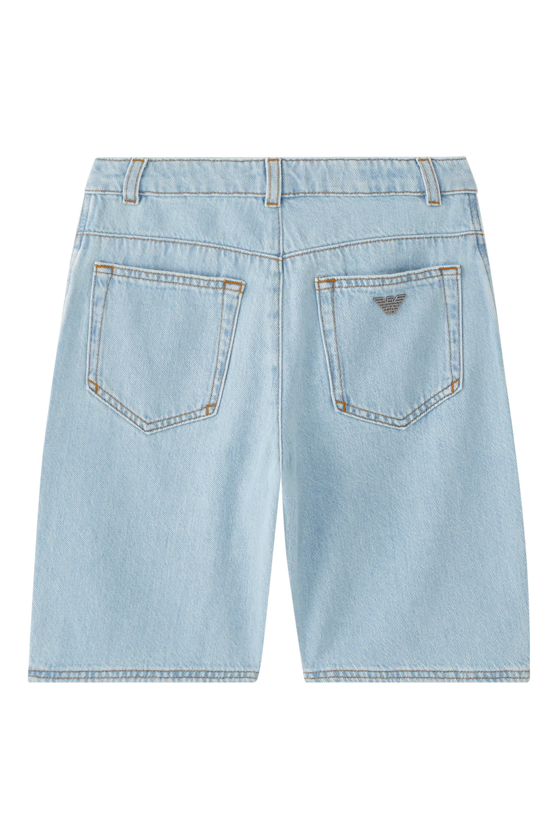 Kids  5 Pockets Denim Bermuda Shorts