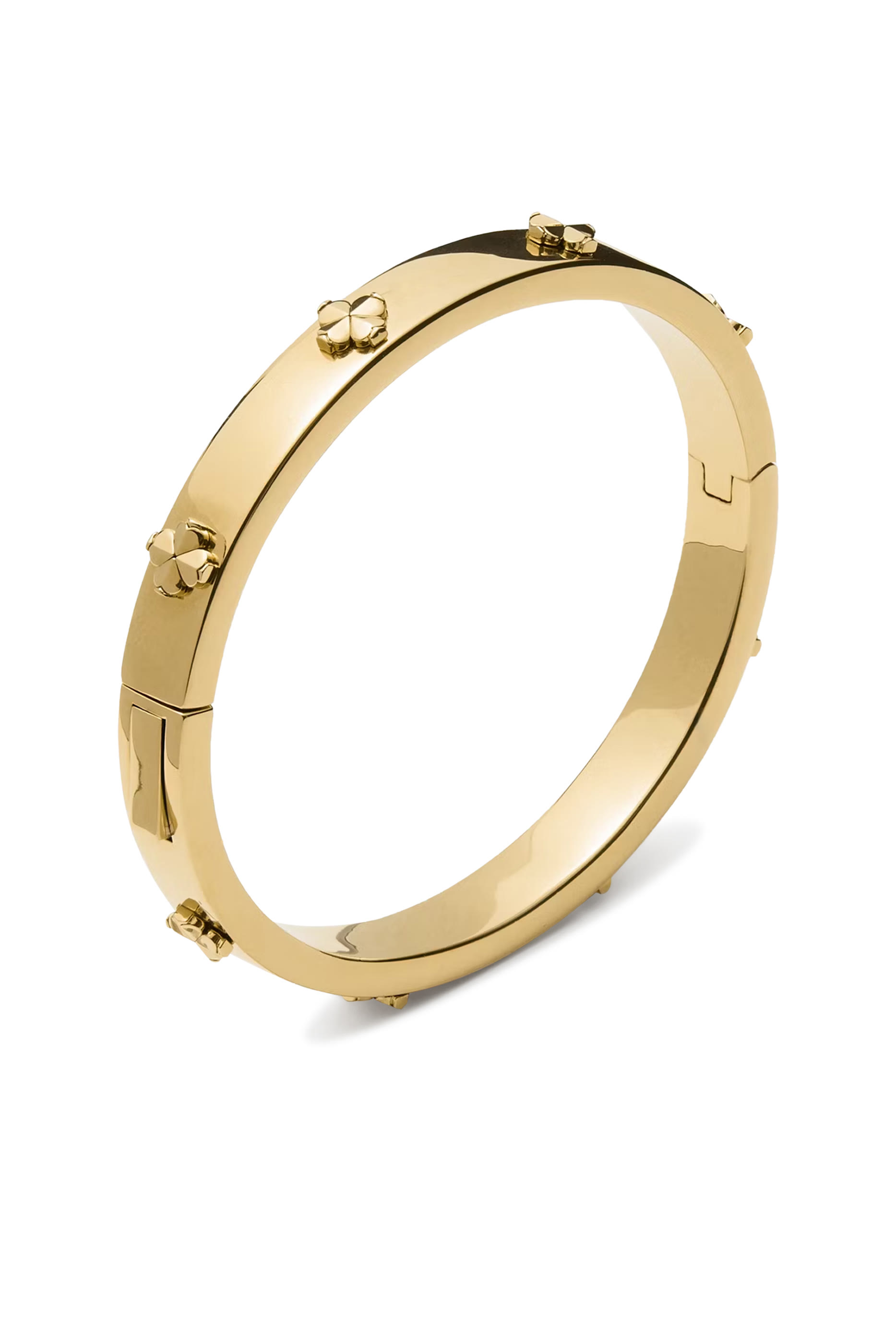 Spade Flower Hinged Bangle