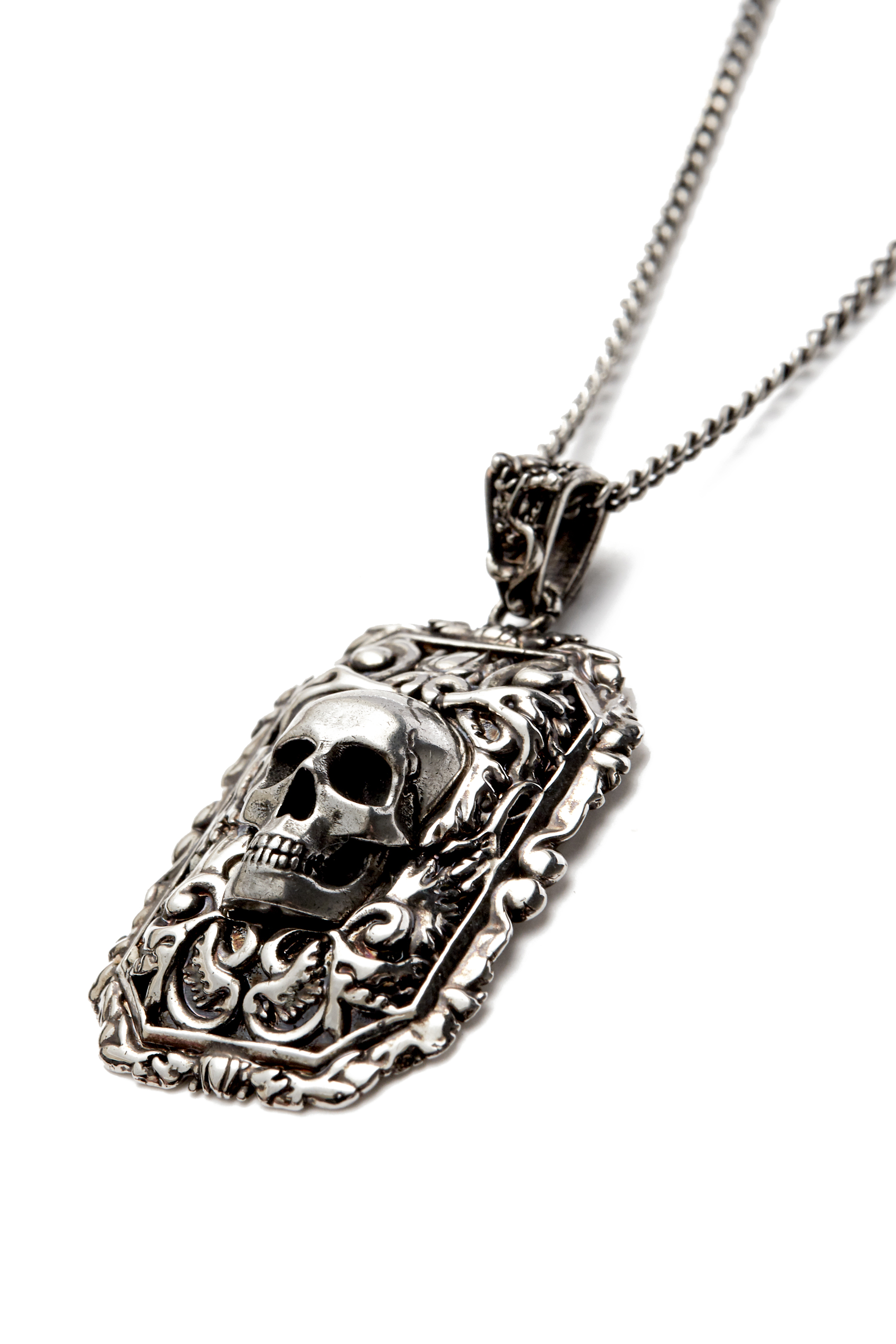 Engraved Skull Necklace