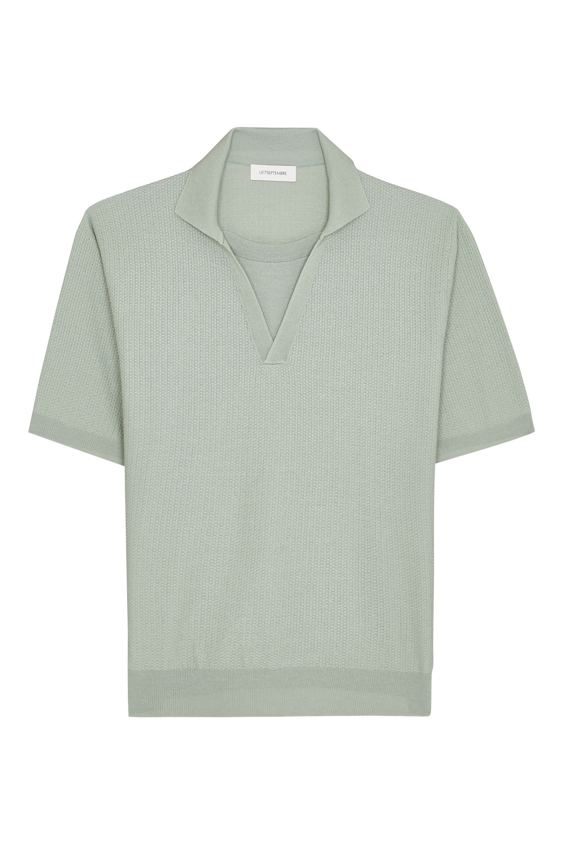 Layered Neck Knit Polo