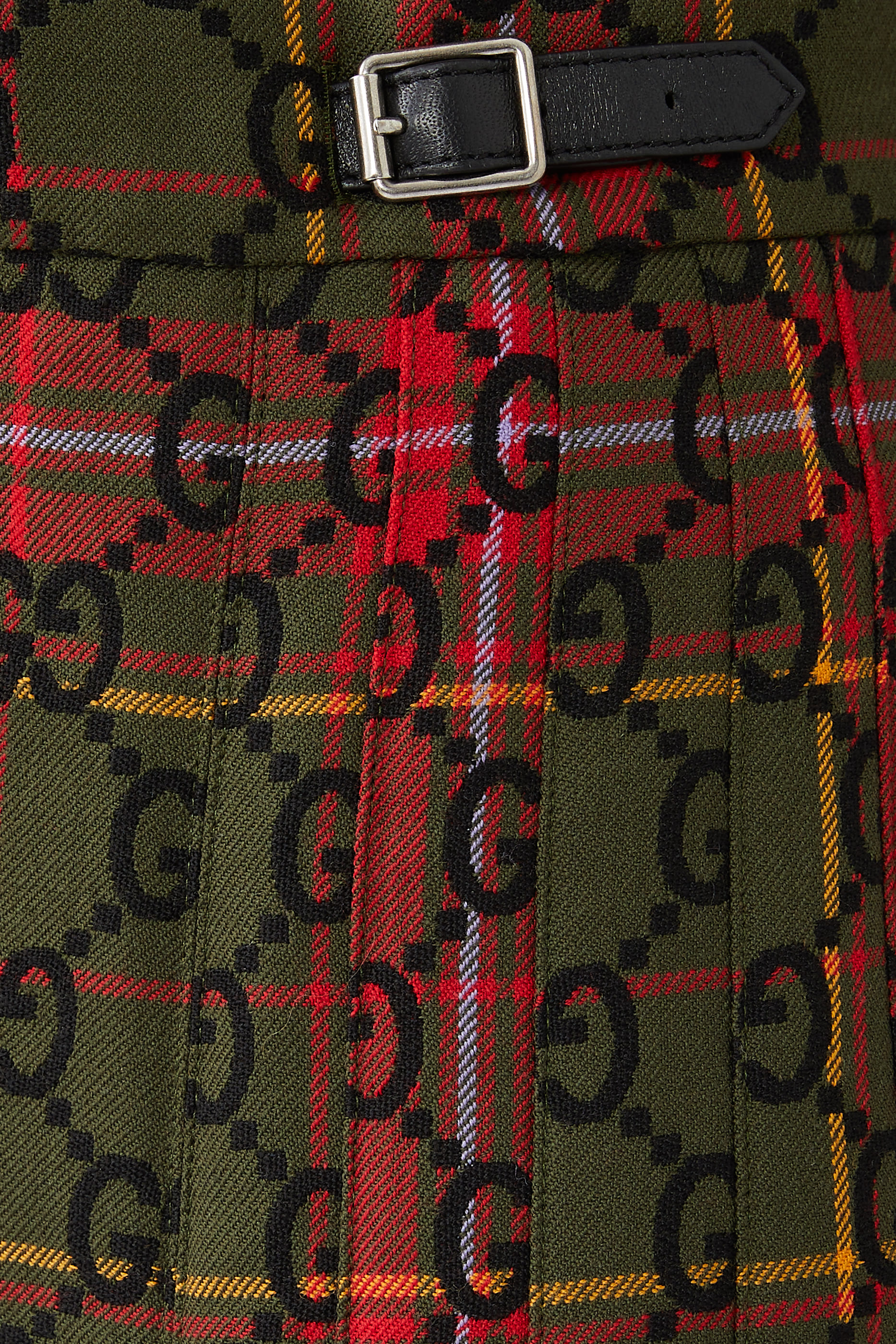 Tartan Embroidered Skirt