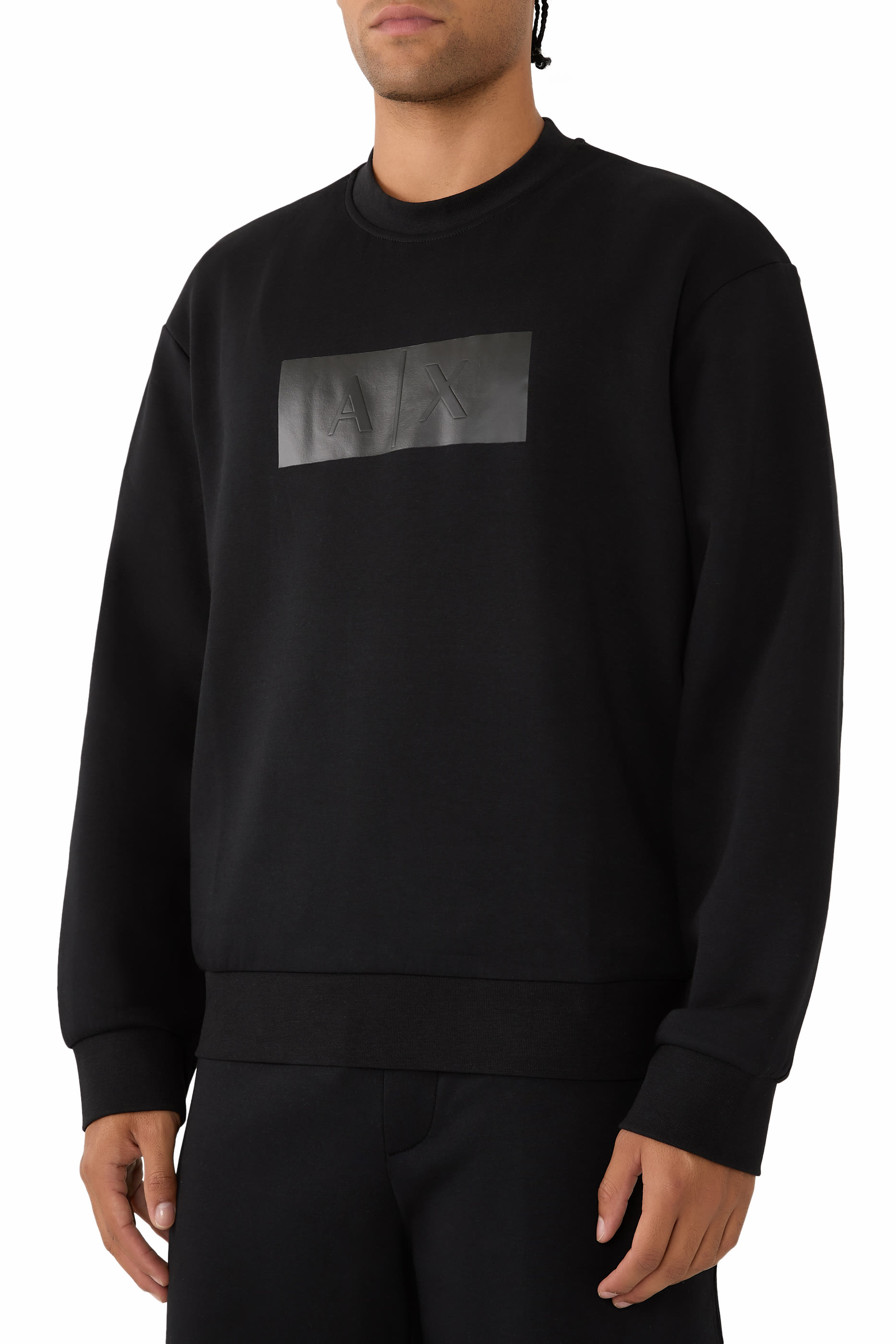 Crewneck Sweatshirt with Vinyl Logo Print