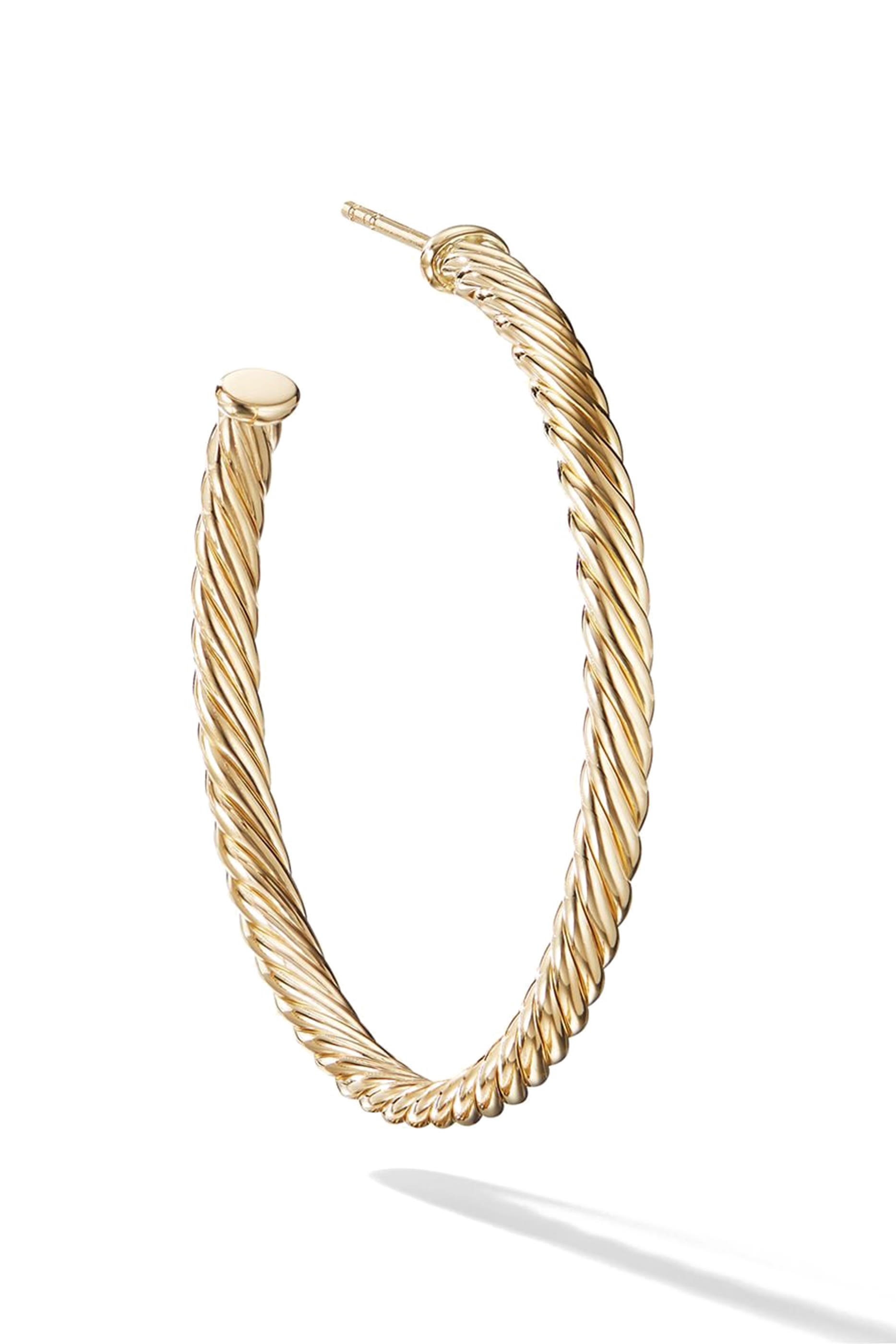 Cable Spira Hoop Earrings