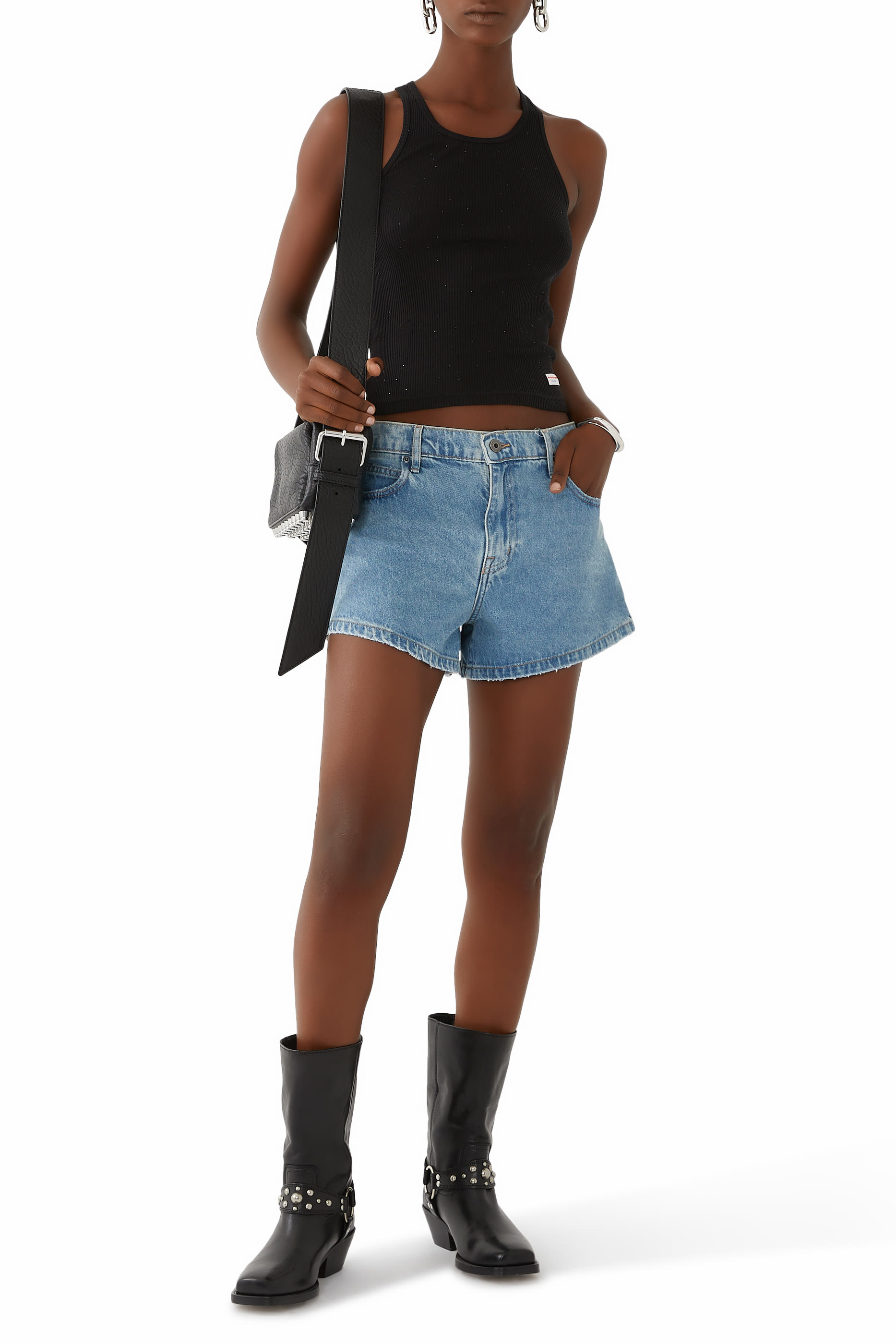 Crystal Hotfix Racer Tank Top