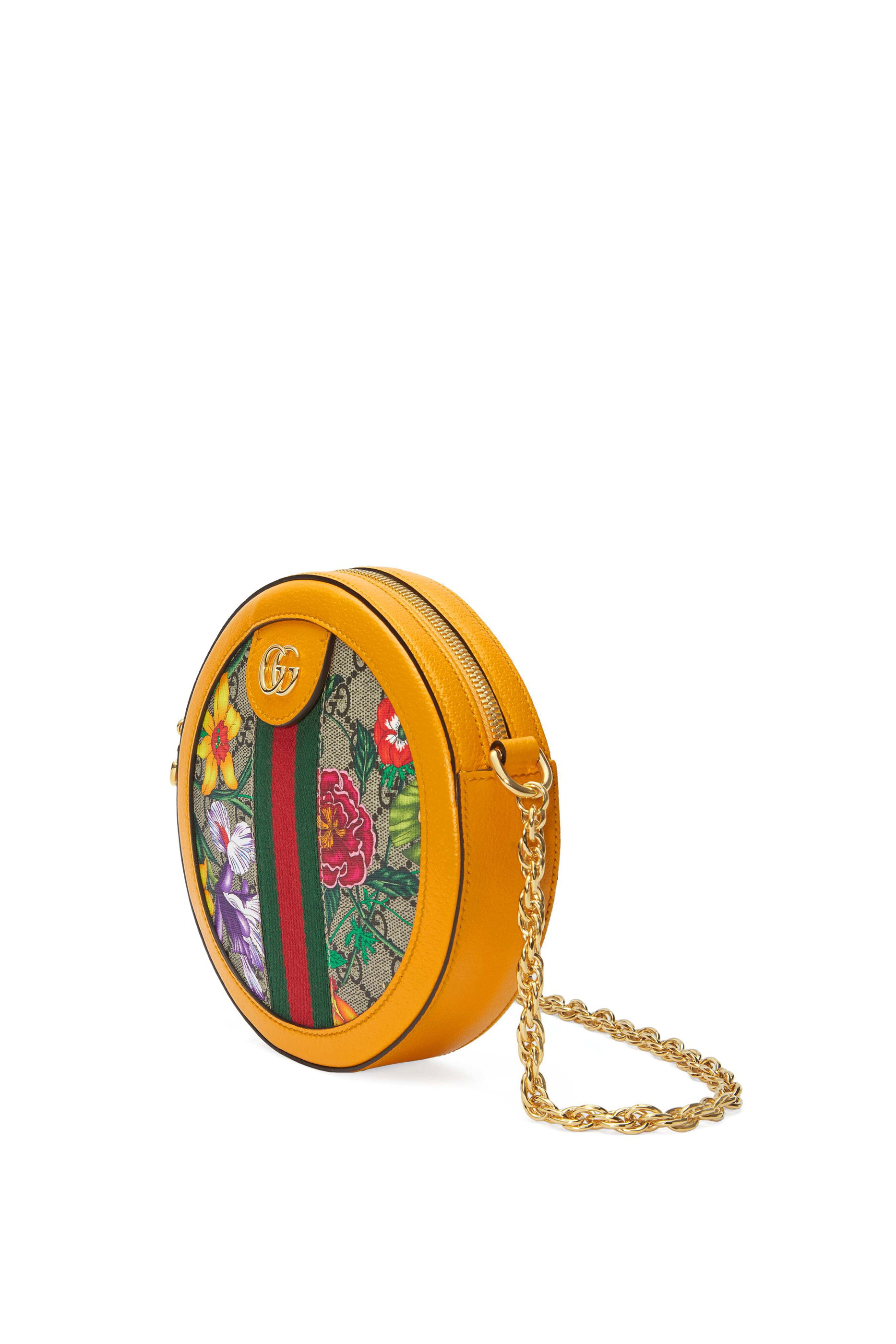 Ophidia Mini GG Flora Round Shoulder Bag