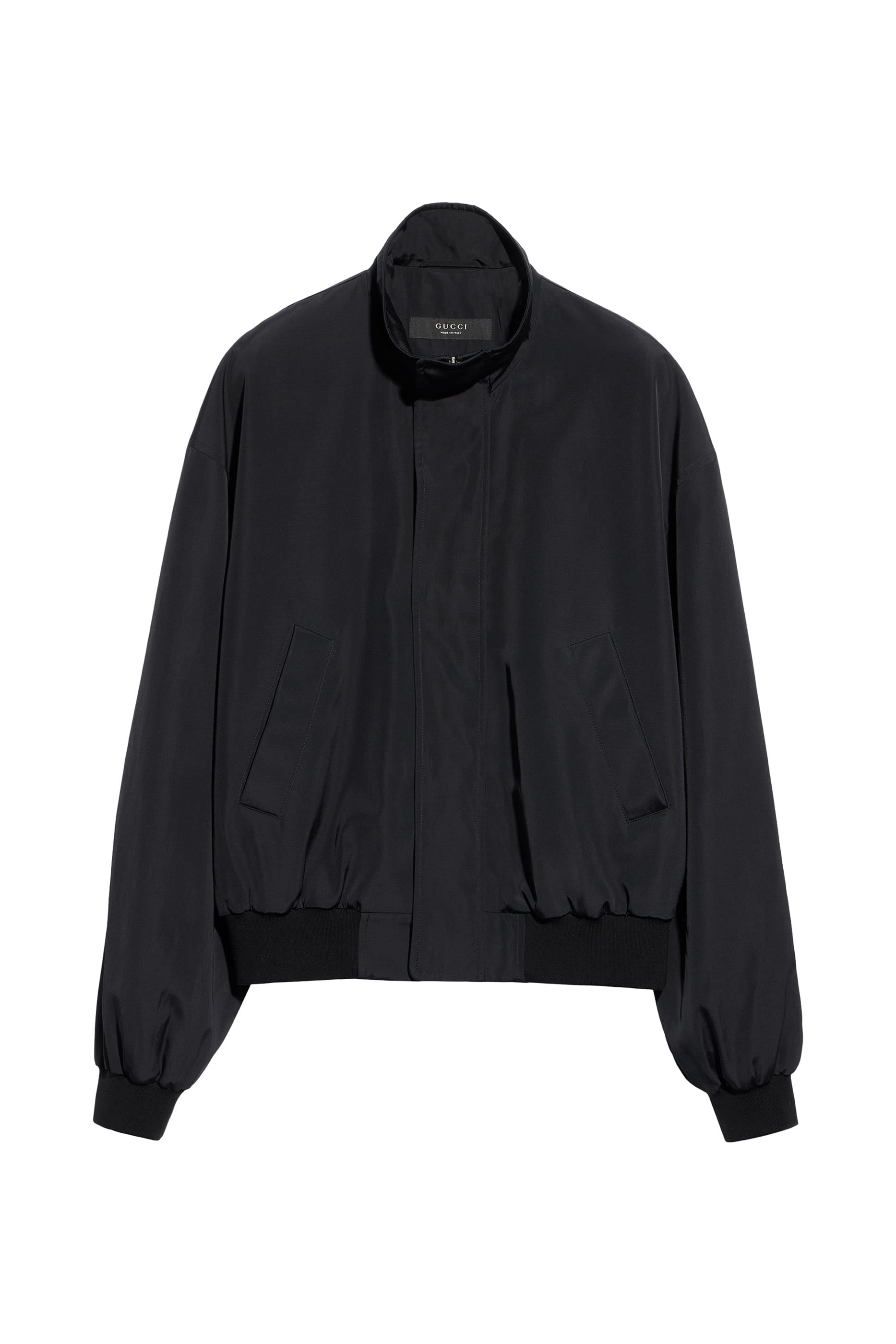  Light Cotton Acetate Faille Zip Jacket 