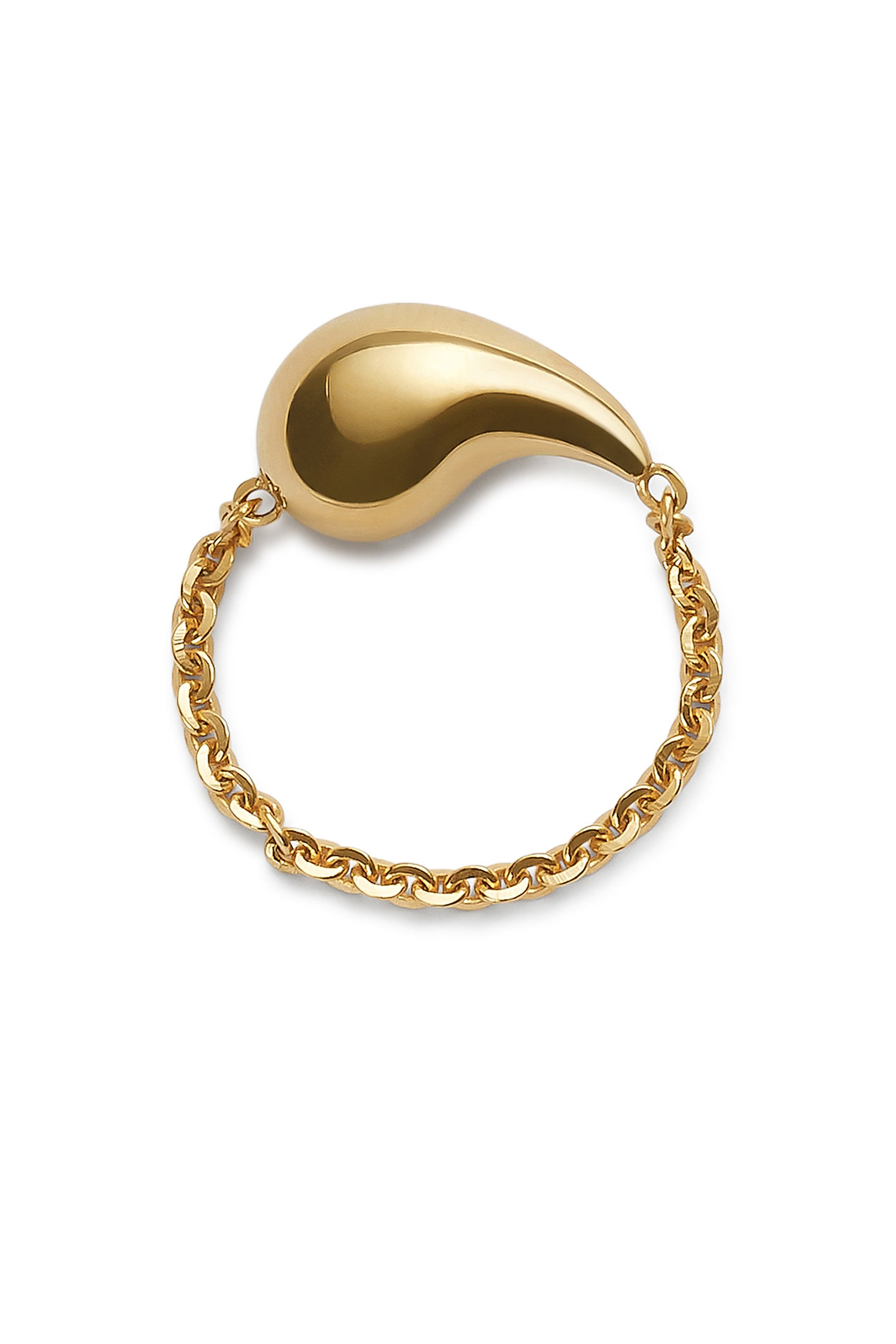Drop Ring, 18K Gold-Finish Sterling Silver