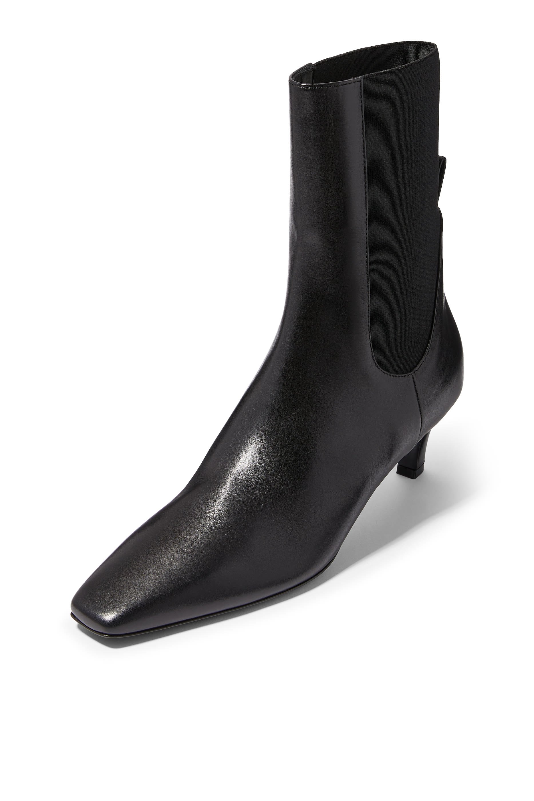 Leather 50 Mid-Heel Boots