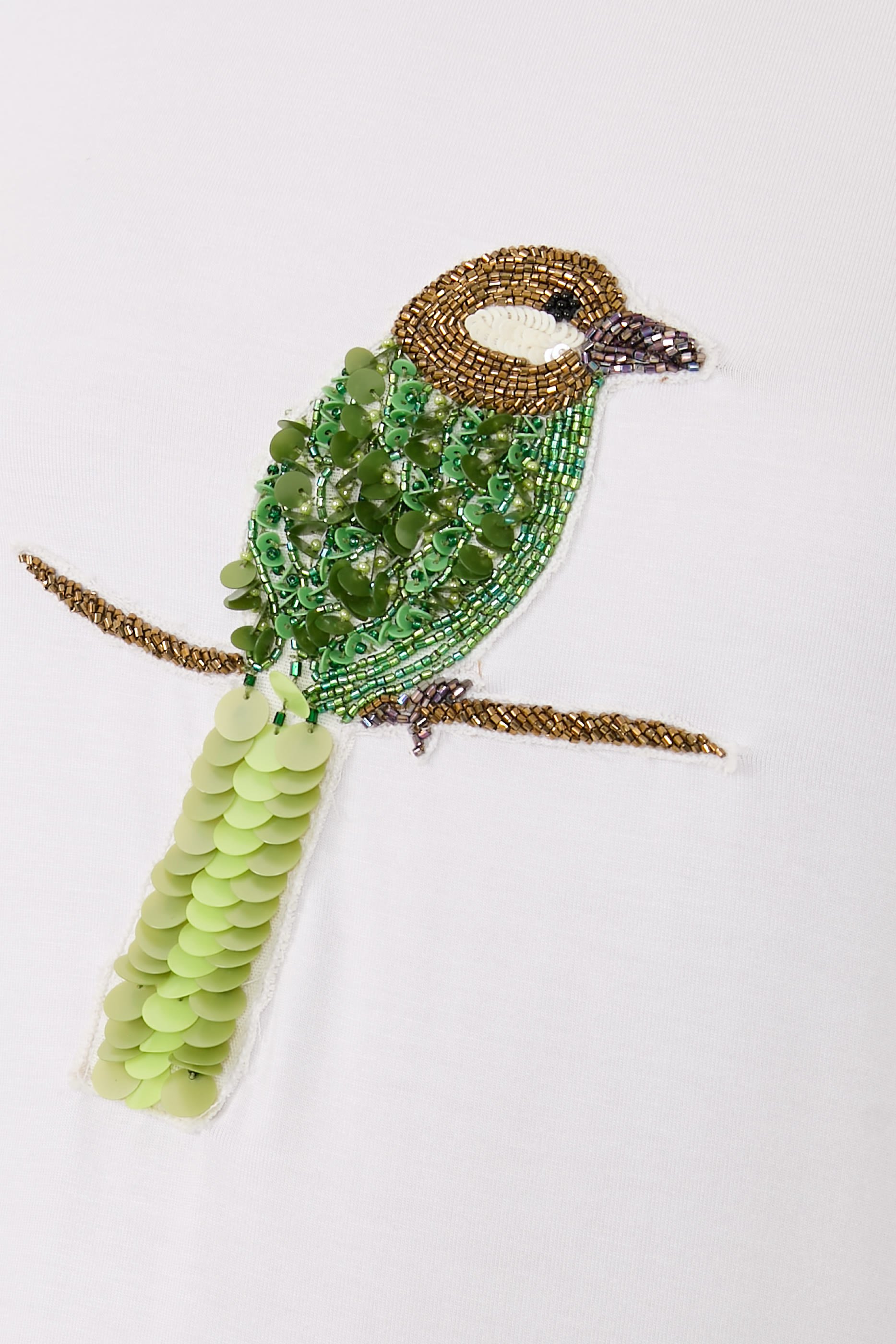  Hand-Beaded Parrot Tank Top