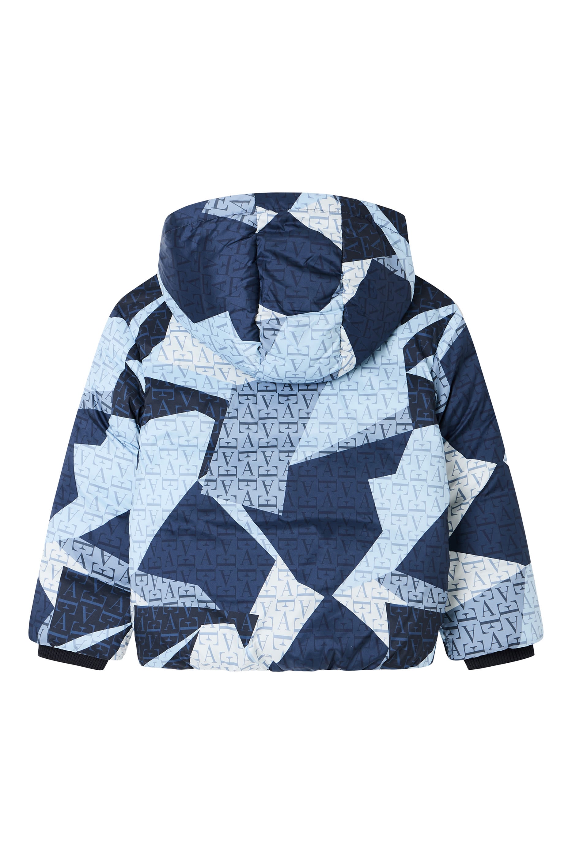 Kids Geometric Pattern Down Coat
