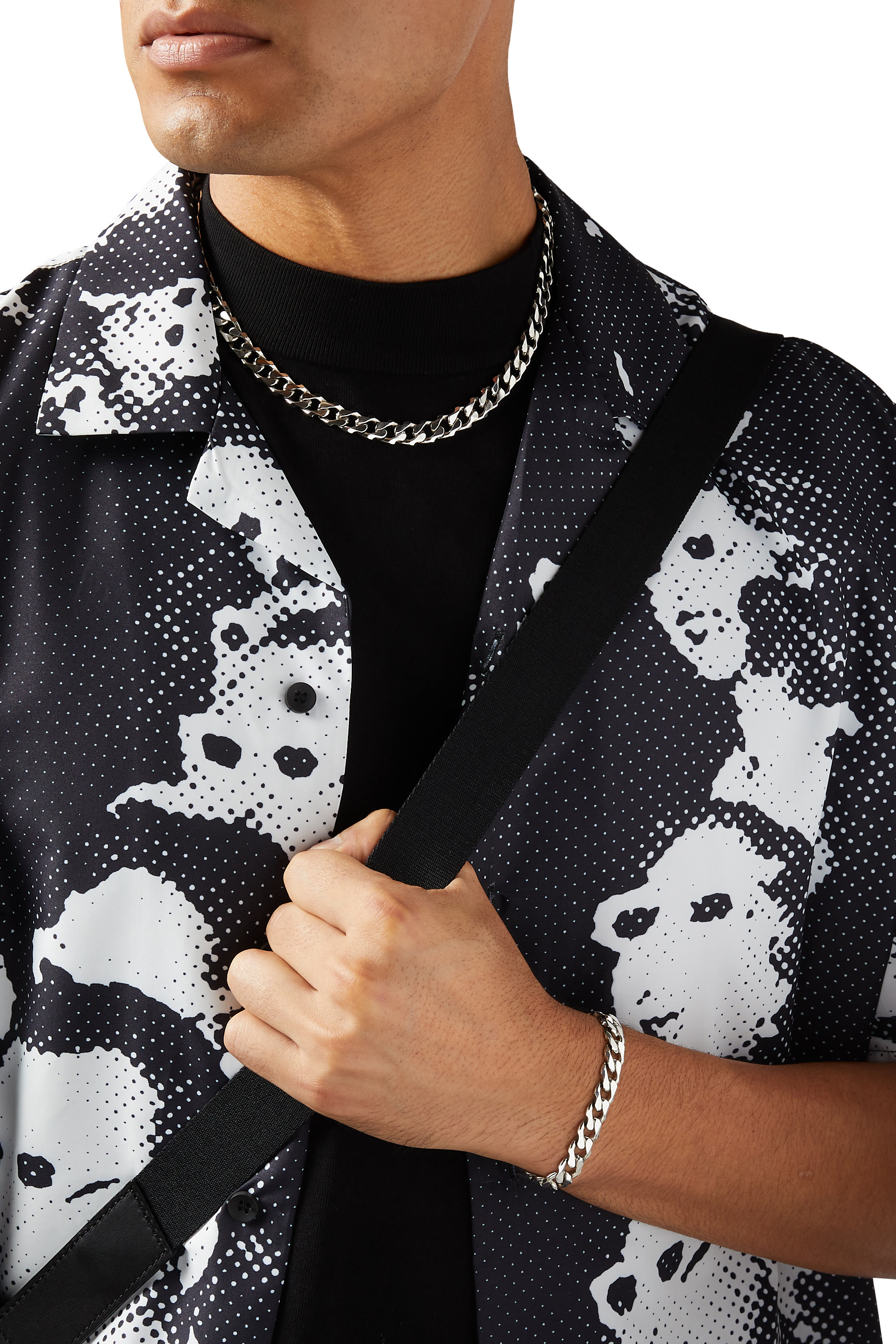 Thick Necklace Skull Clasp