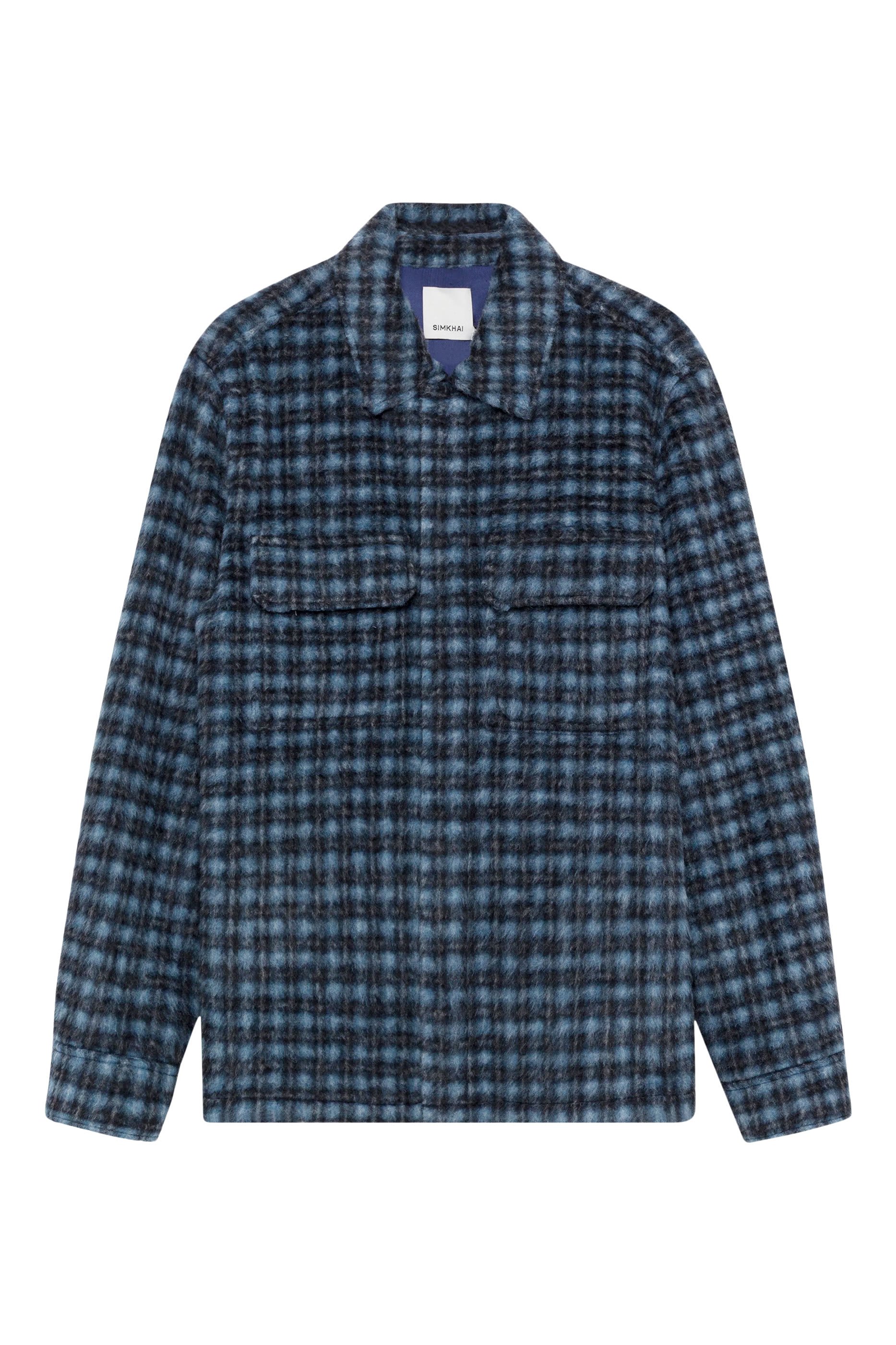 Caleb Brushed Plaid Shirt Jacket 