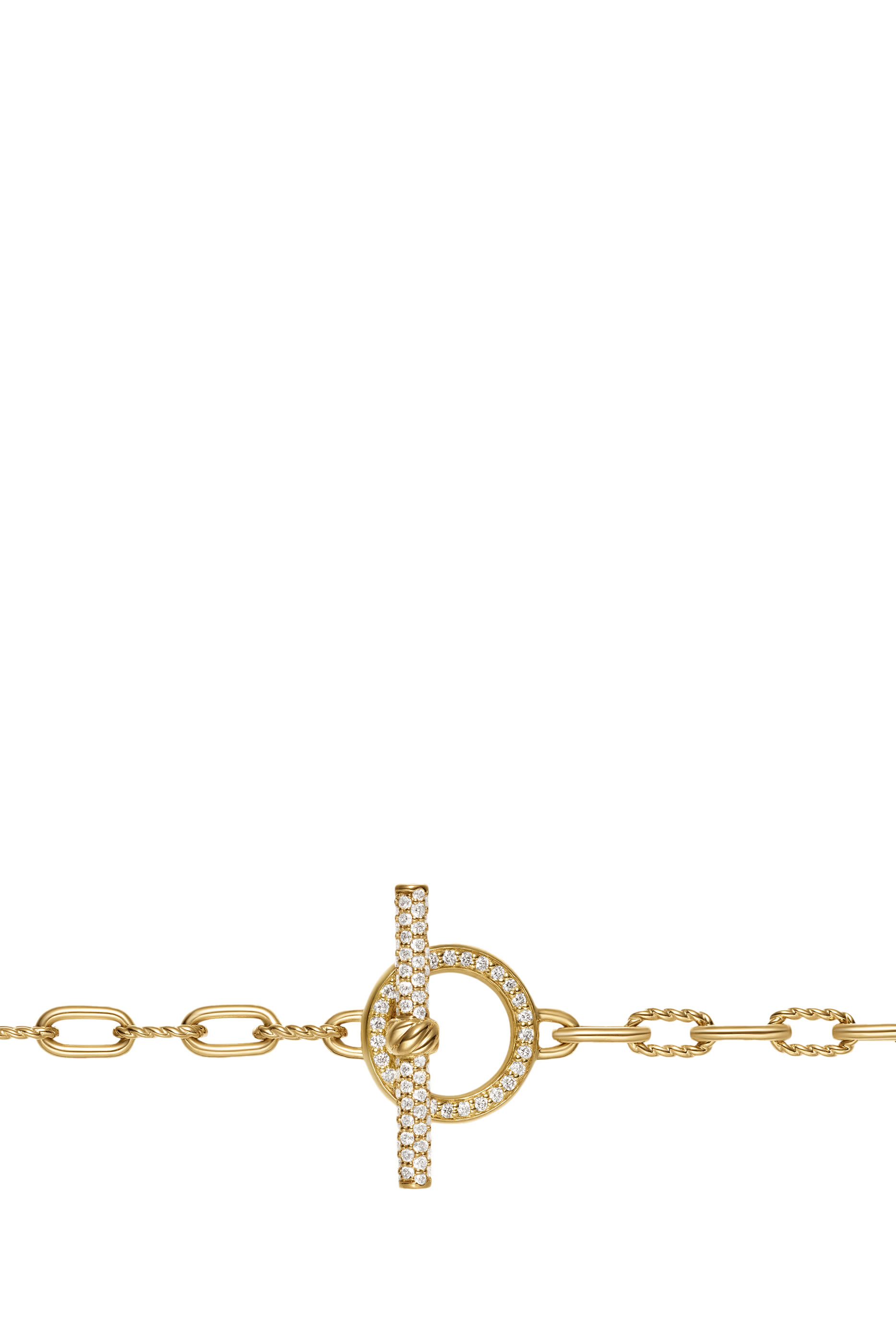 DY Madison® Pavé Toggle Chain Necklace, 18k Yellow Gold & Diamonds